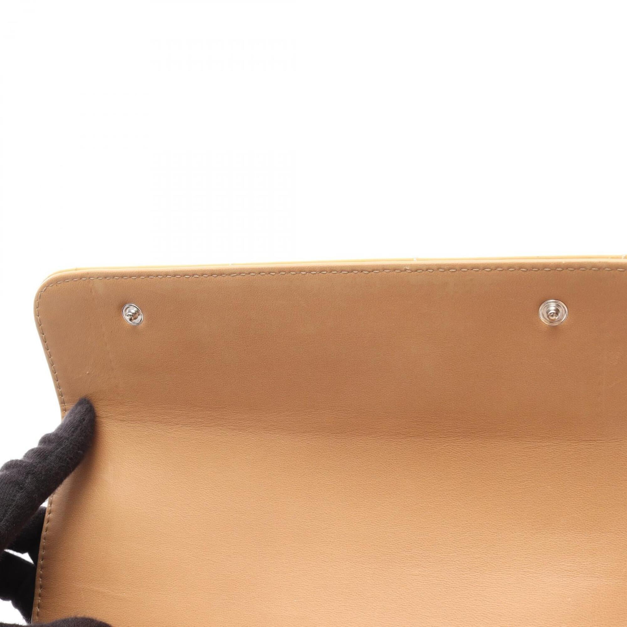 Chanel Yellow Leather Handbag Shoulder Bag (Pre-Owned)