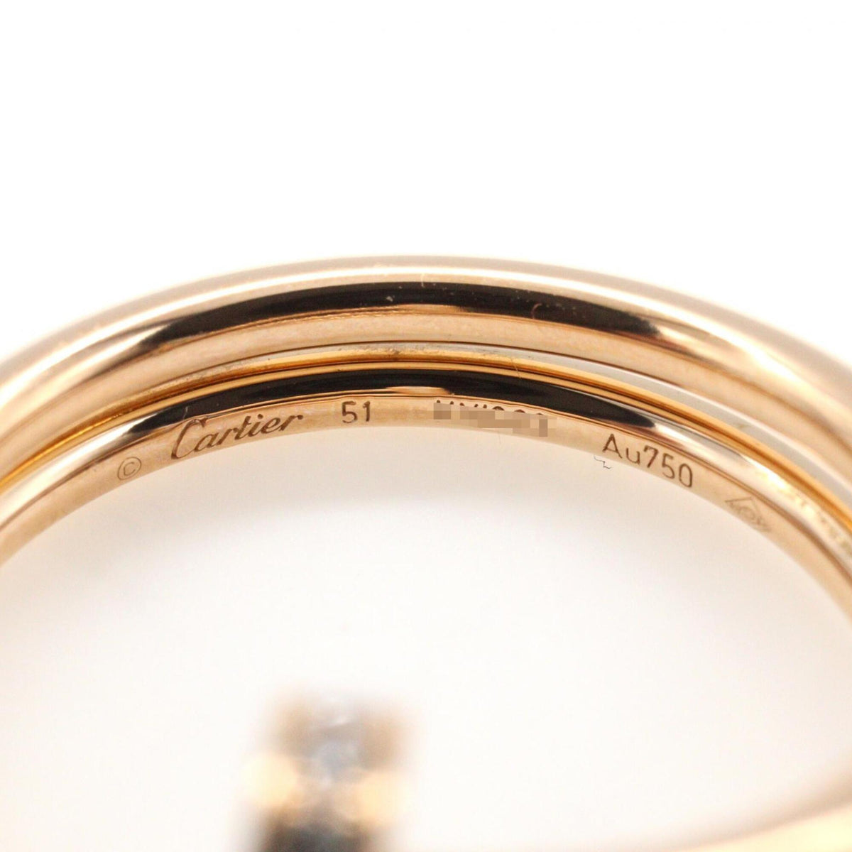 Cartier Gold Clear Pink Gold (18K) Band Ring (Pre-Owned)