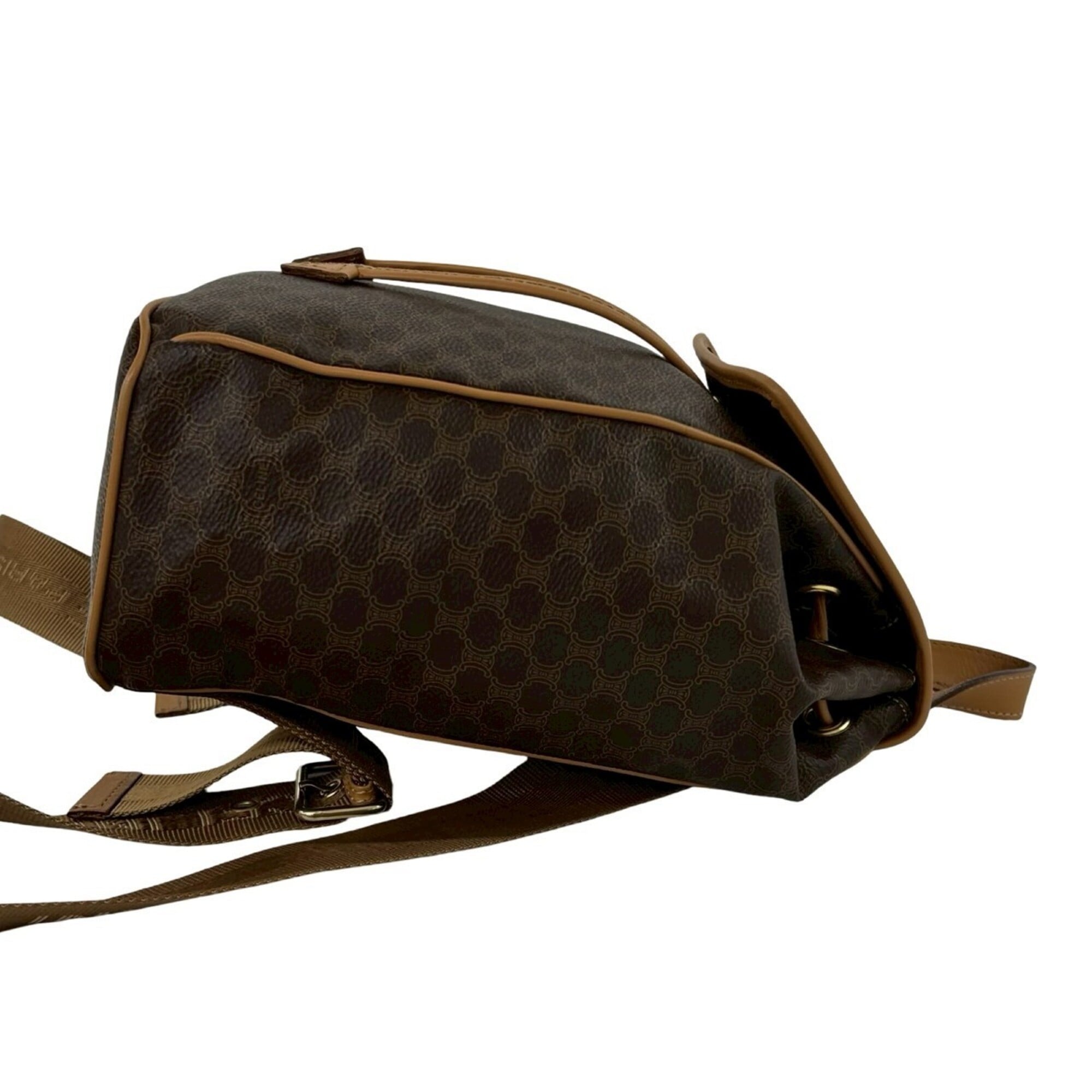 Celine Brown Leather Pvc Backpack (Pre-Owned)
