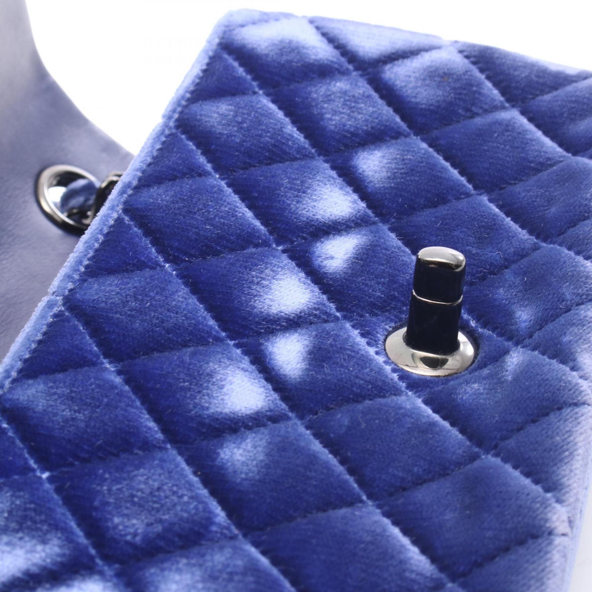 Chanel Blue Fabric Handbag Shoulder Bag (Pre-Owned)