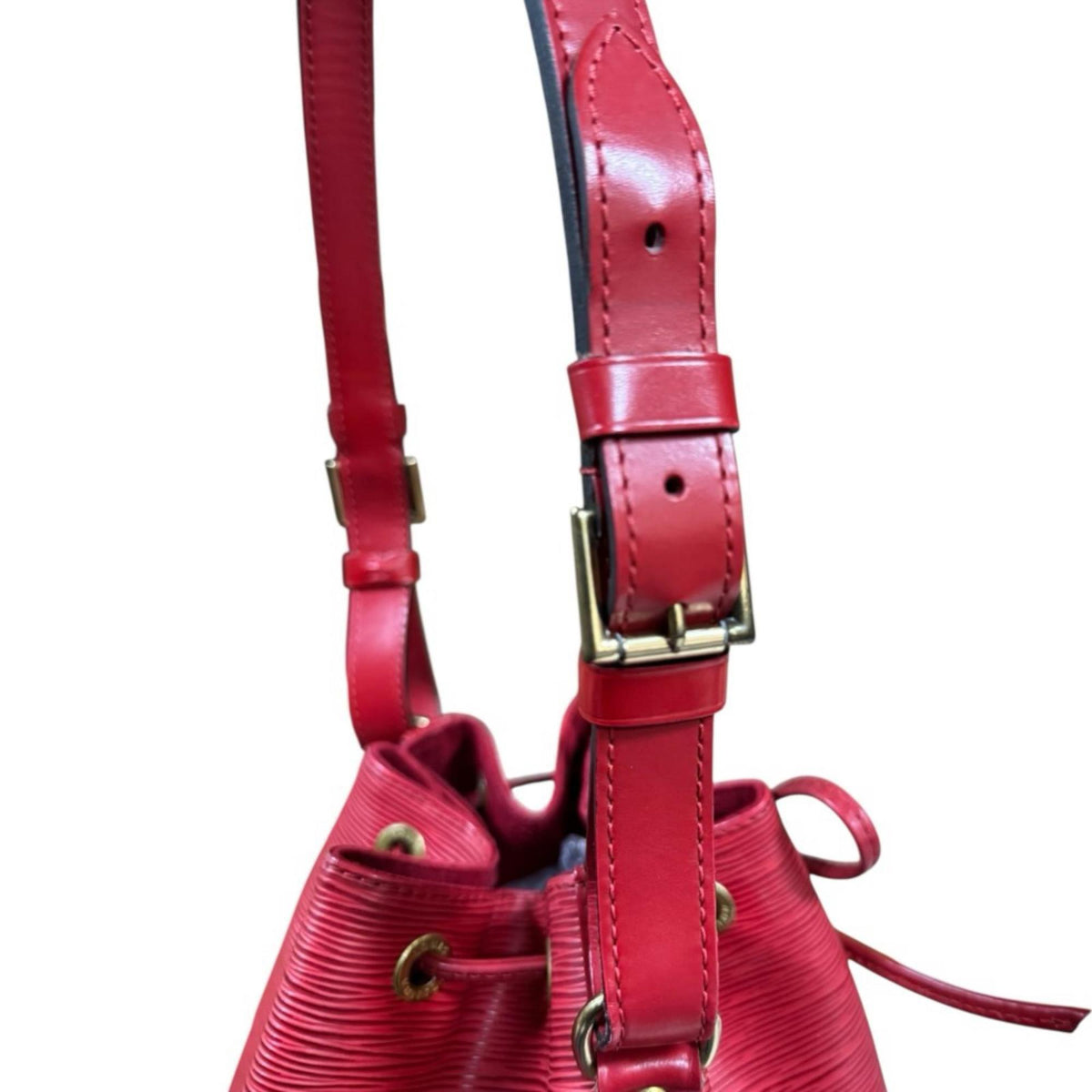 Louis Vuitton Castilian Red Red Color Epi Leather Shoulder Bag (Pre-Owned)