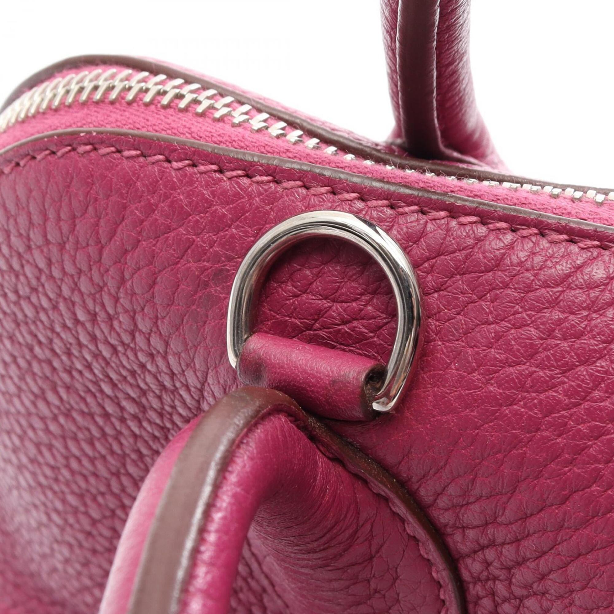 Hermes Purple Taurillon Clemence Leather Handbag (Pre-Owned)