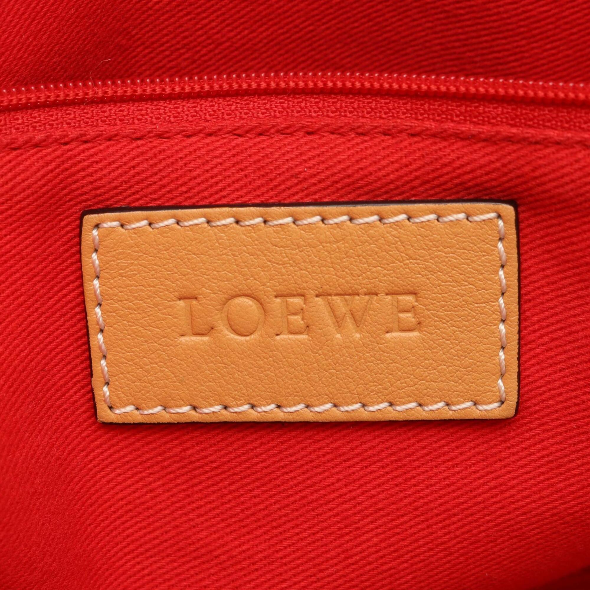 Loewe Brown Leather Handbag Tote Bag (Pre-Owned)