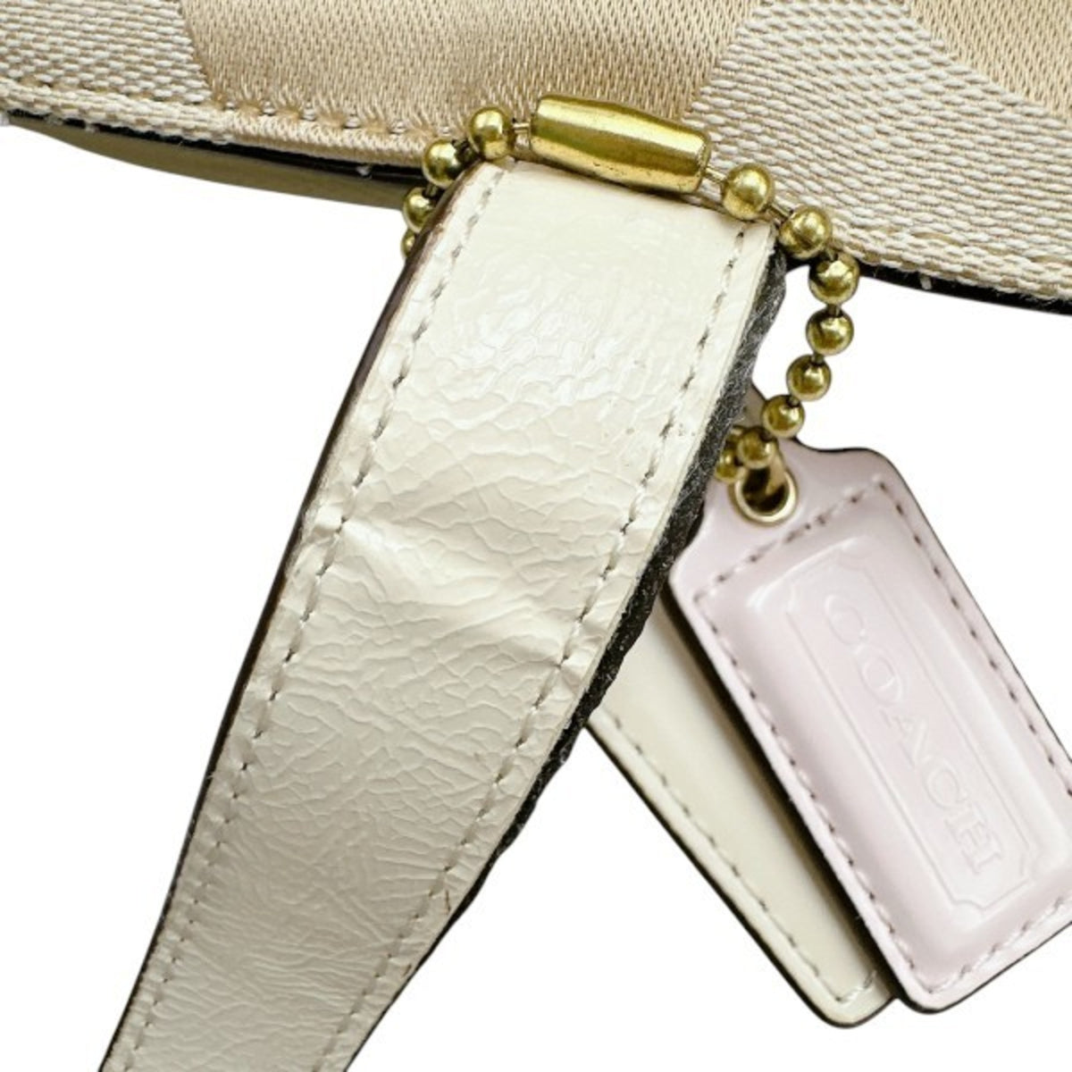 Coach Beige Canvas Handbag Tote Bag (Pre-Owned)