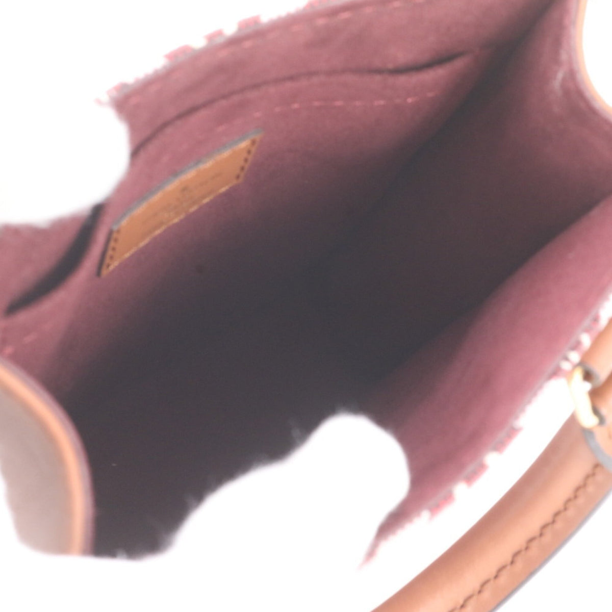 Louis Vuitton Bordeaux Leather Canvas Shoulder Bag (Pre-Owned)