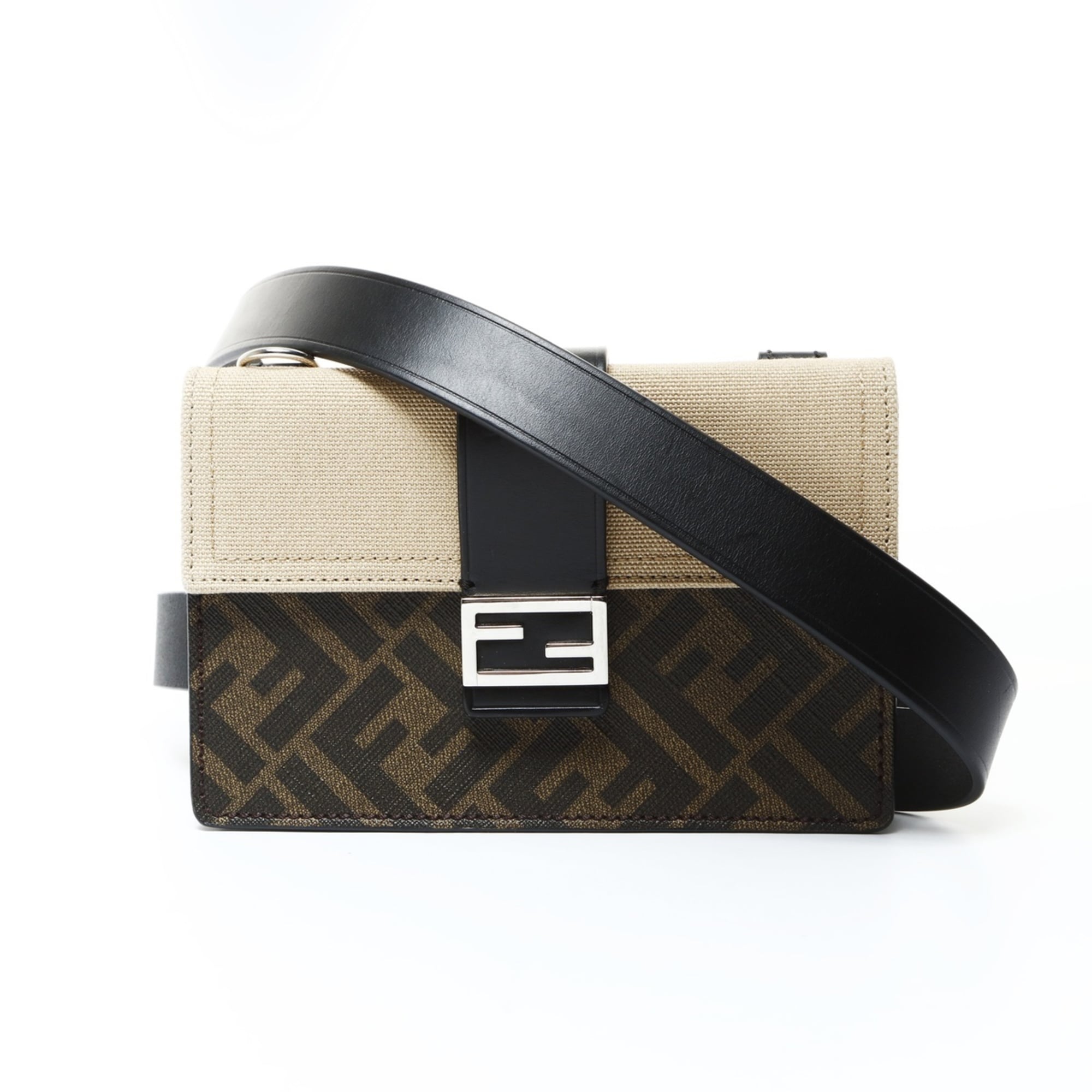 Fendi Zucca Brown Zucca Shoulder Bag (Pre-Owned)