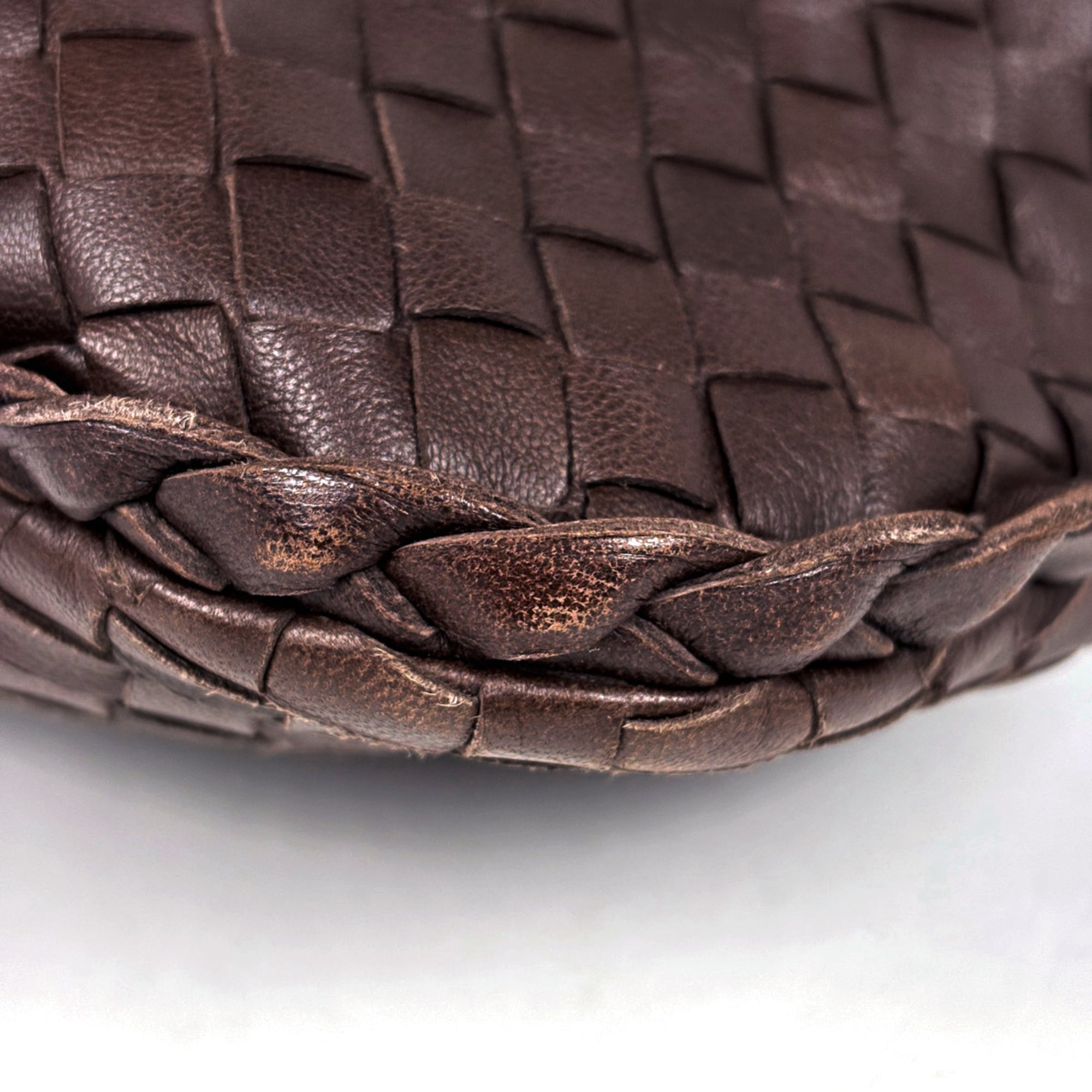 Bottega Veneta Intrecciato Brown Leather Shoulder Bag (Pre-Owned)