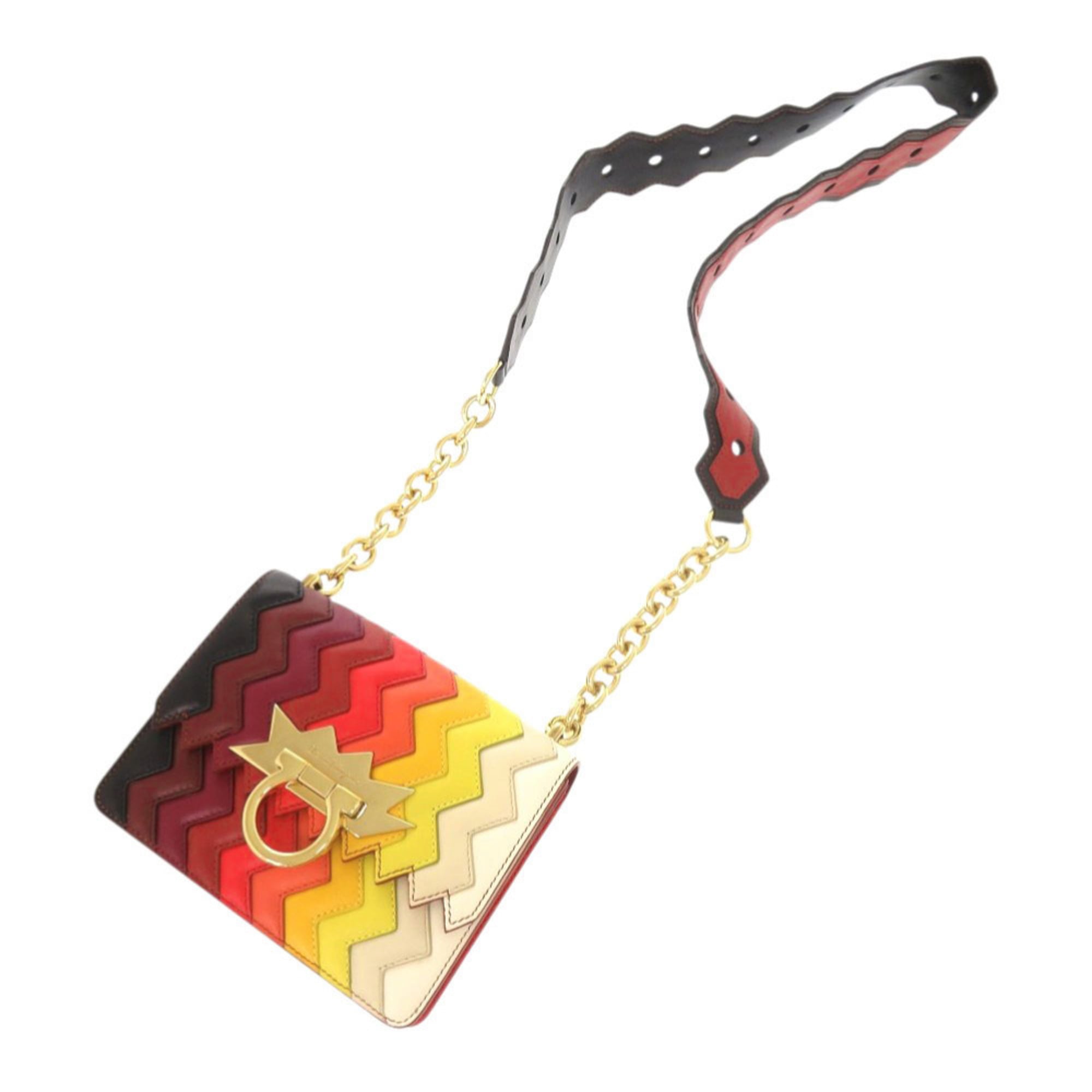 Salvatore Ferragamo Multi-Color Leather Shoulder Bag (Pre-Owned)
