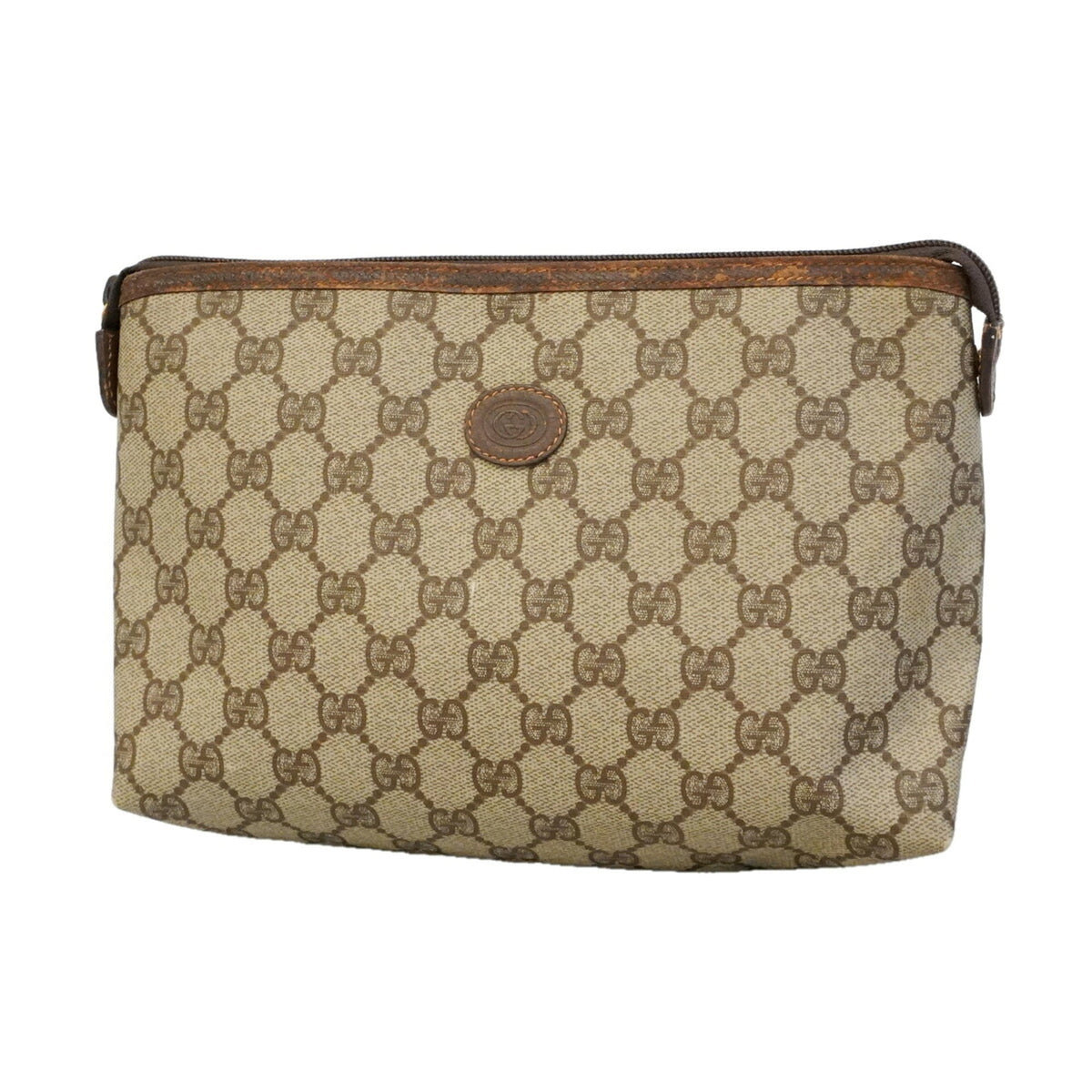 Gucci Brown Pvc Pouch (Pre-Owned)