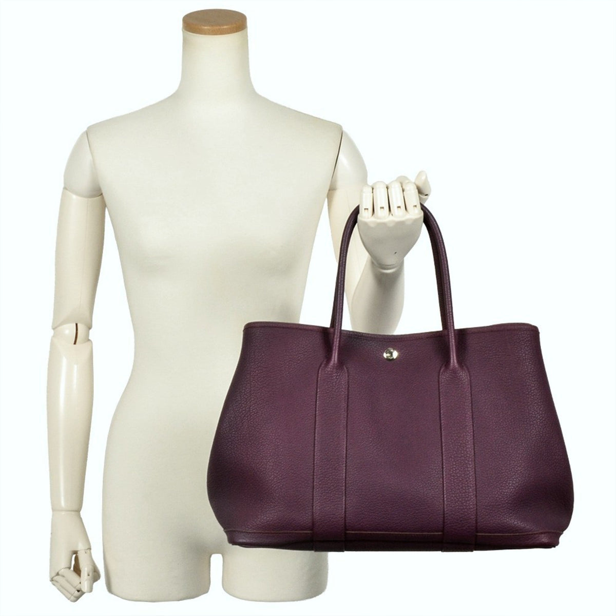 Hermes Cassis Purple Negonda Leather Tote Bag (Pre-Owned)