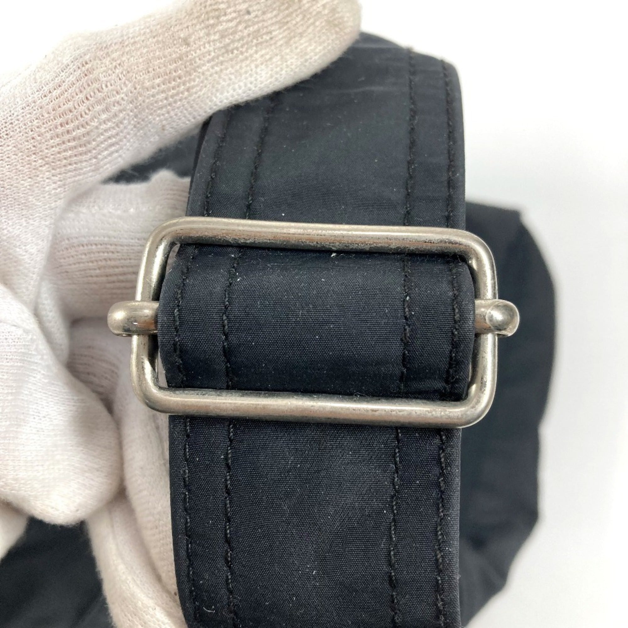 Hermes Black Nylon Pochette Shoulder Bag (Pre-Owned)