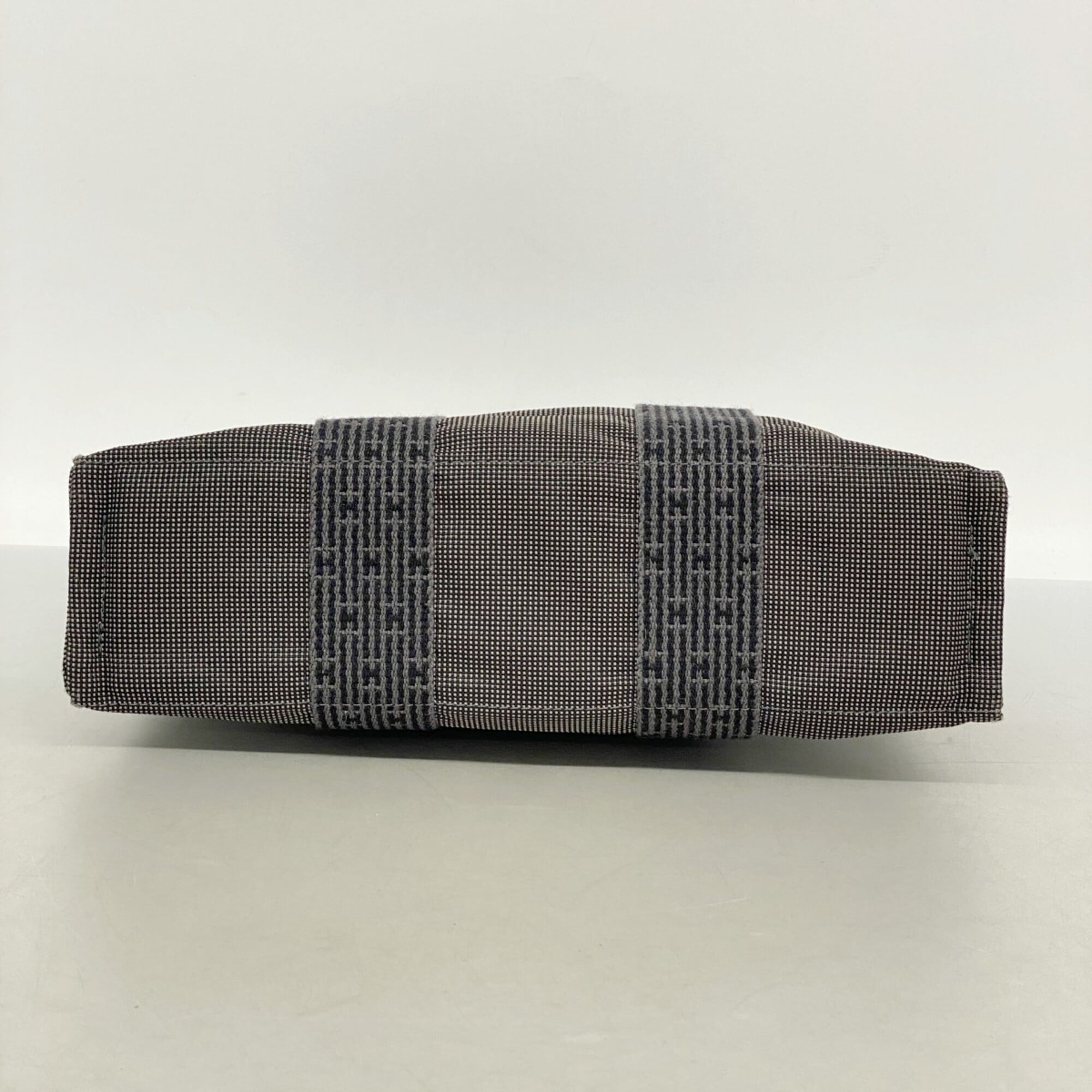 Hermes Gray Canvas Tote Bag (Pre-Owned)