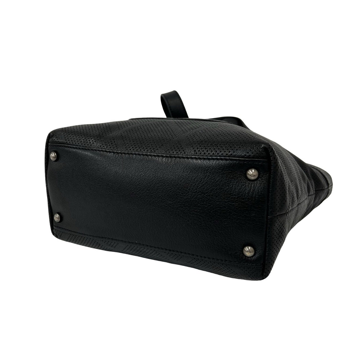 Chanel Black Leather Shoulder Bag Tote Bag (Pre-Owned)
