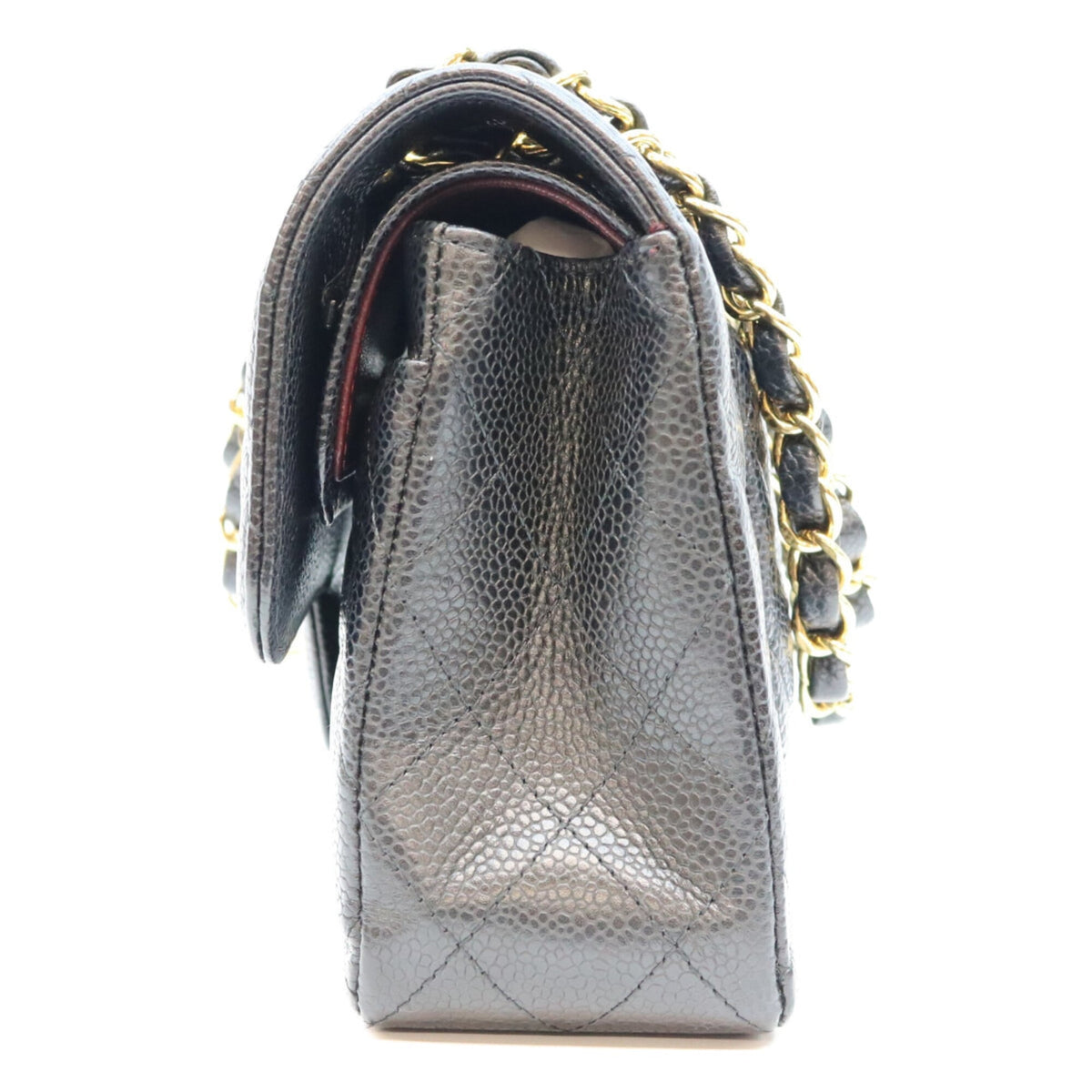 Chanel Black Grained Calfskin Shoulder Bag (Pre-Owned)