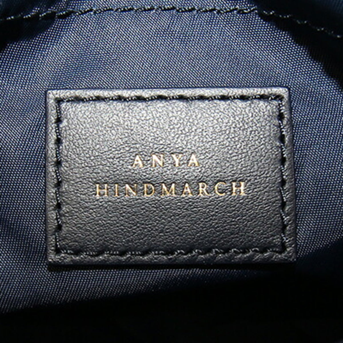 Anya Hindmarch Navy Nylon Leather Tote Bag (Pre-Owned)
