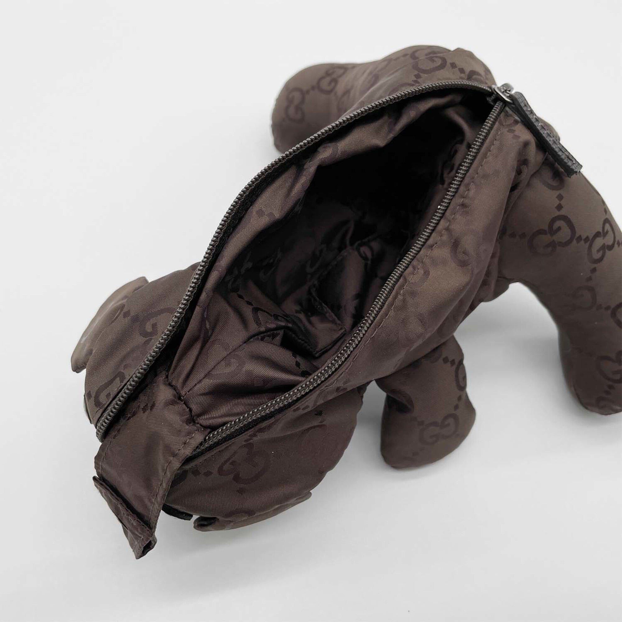 Gucci Brown Nylon Pouch (Pre-Owned)