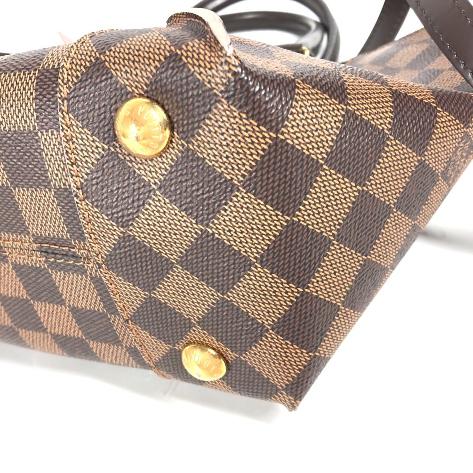 Louis Vuitton Brown Pink Rose Ballerine Damier Canvas Handbag Shoulder Bag (Pre-Owned)