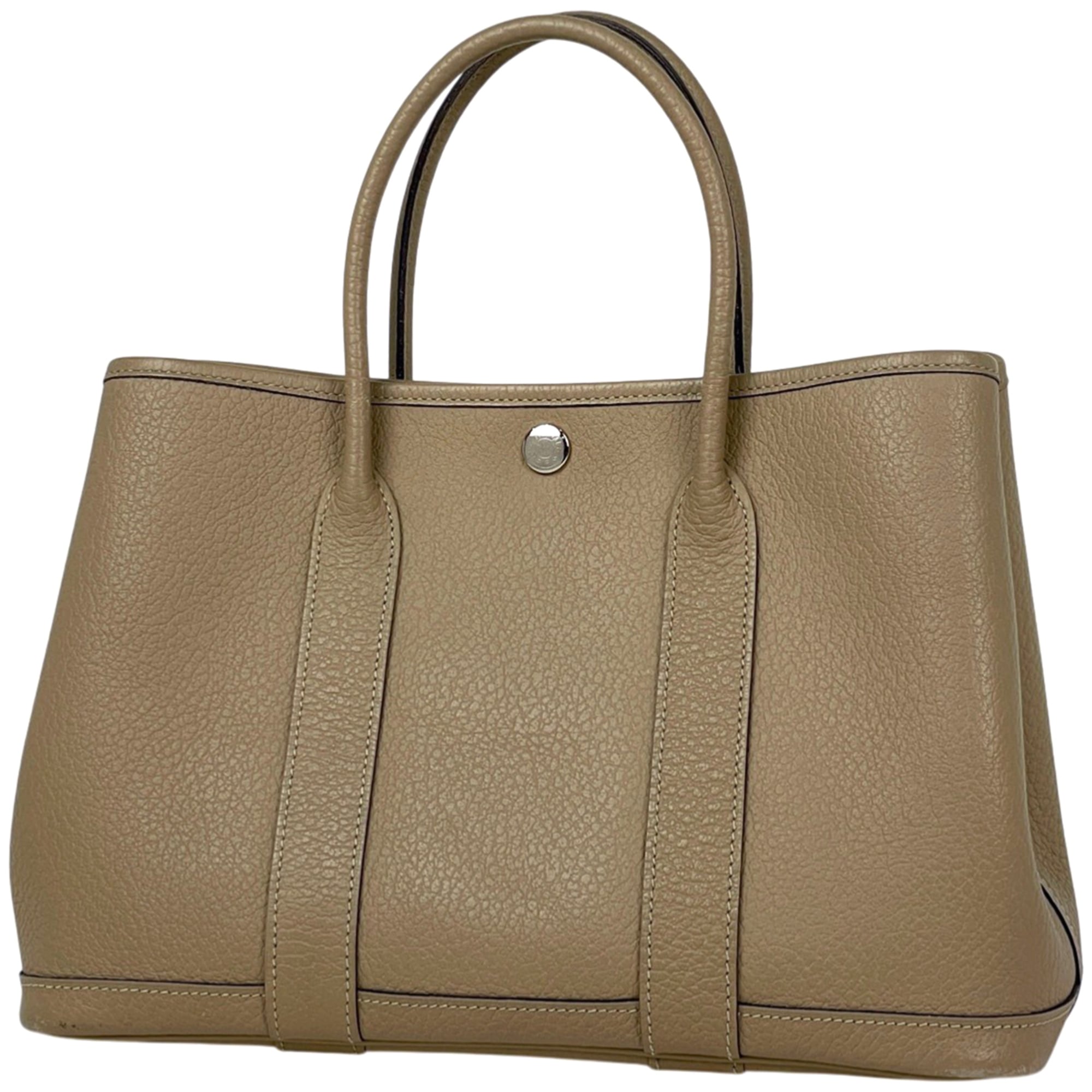 Hermes Garden Vache Leather Handbag Tote Bag (Pre-Owned)