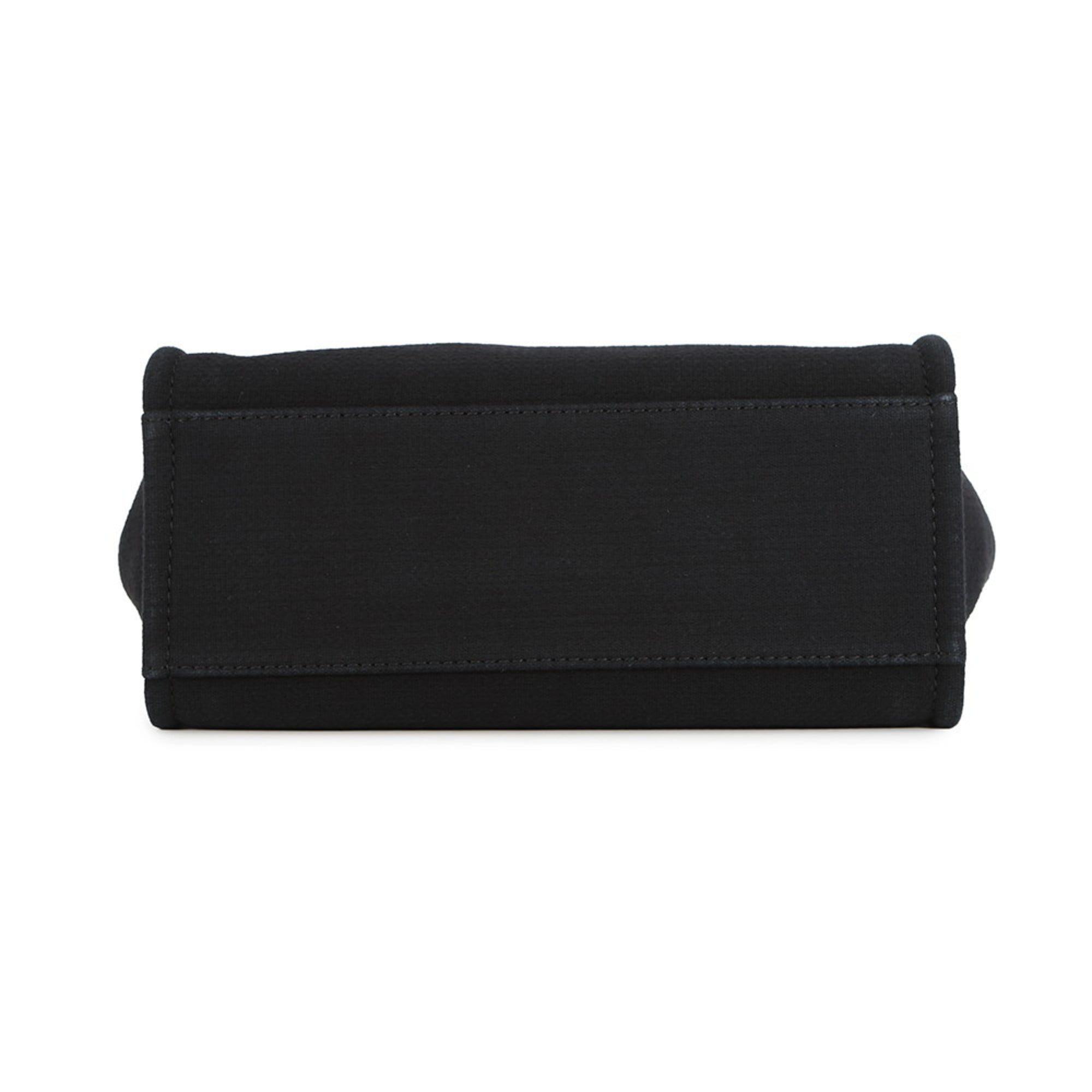 Chanel Black Canvas Handbag Tote Bag (Pre-Owned)