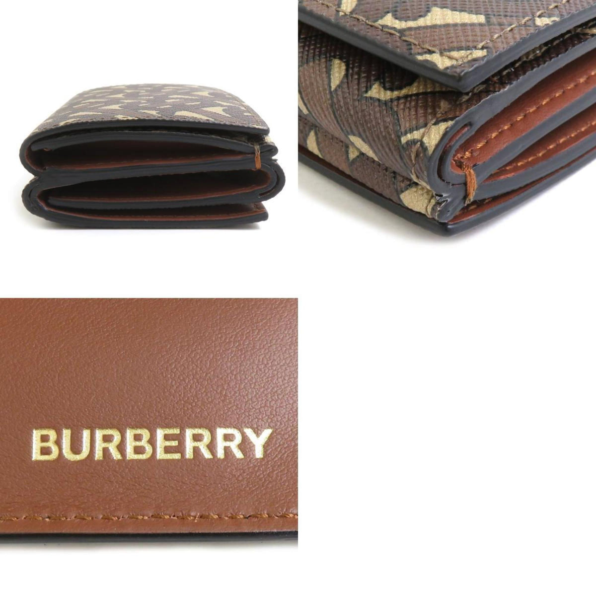 Burberry Brown Coated Canvas Wallet (Tri-Fold) (Pre-Owned)