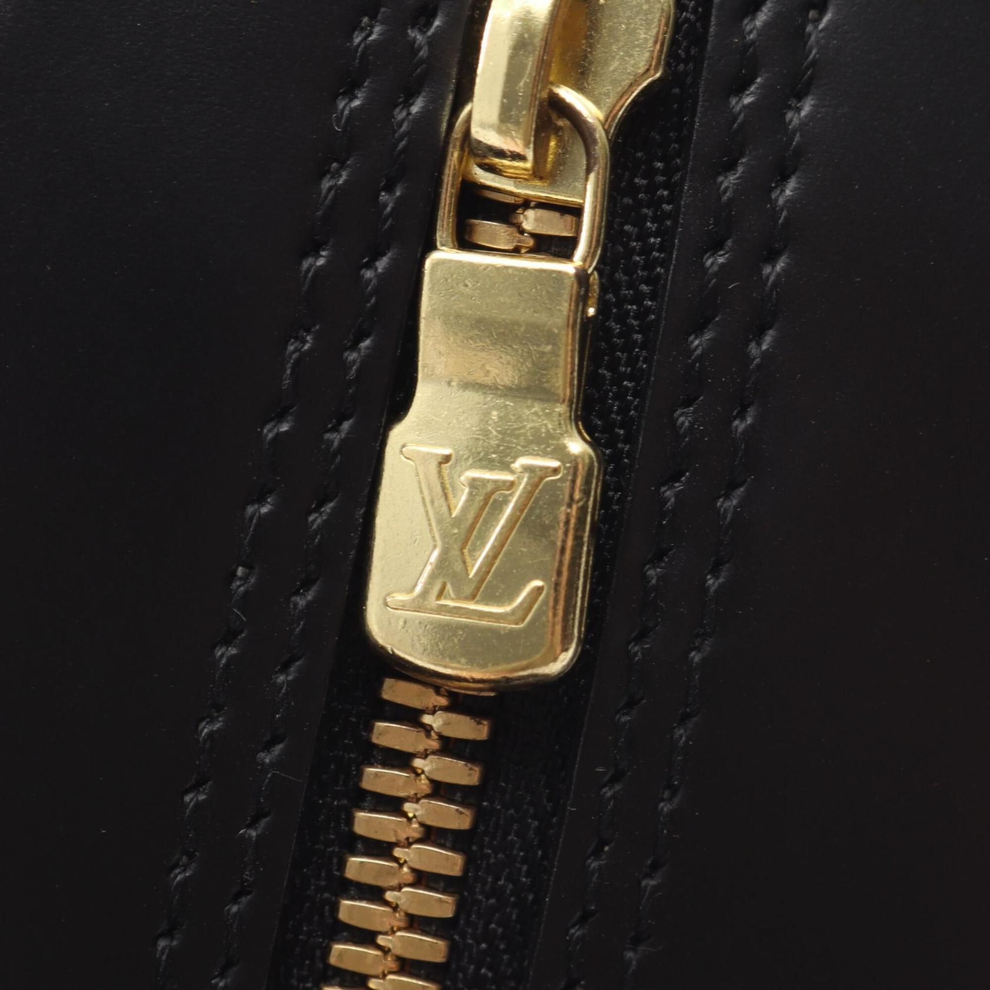 Louis Vuitton Black Leather Handbag (Pre-Owned)