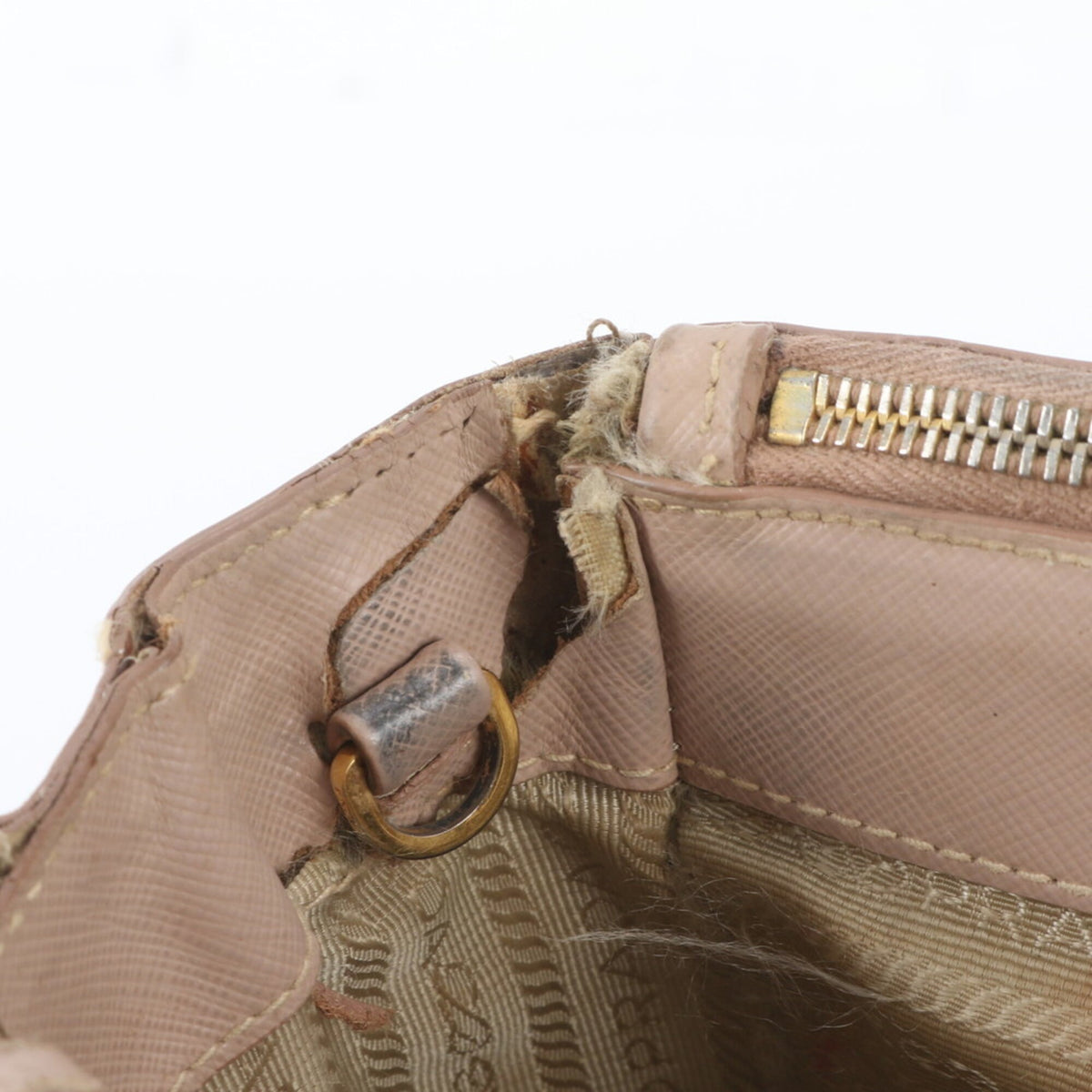 Prada Pink Leather Handbag Shoulder Bag Tote Bag (Pre-Owned)
