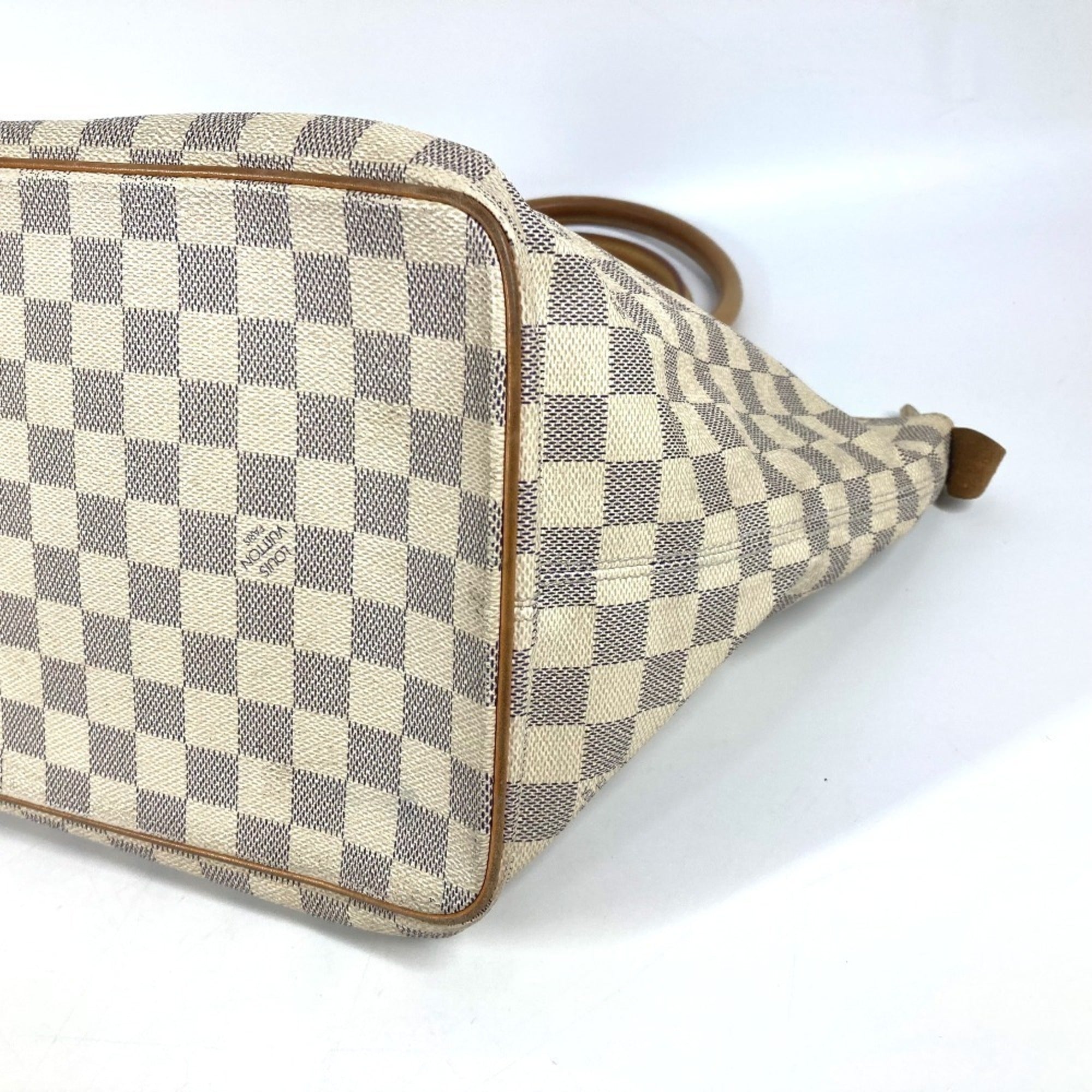 Louis Vuitton White Damier Azur Shoulder Bag Tote Bag (Pre-Owned)