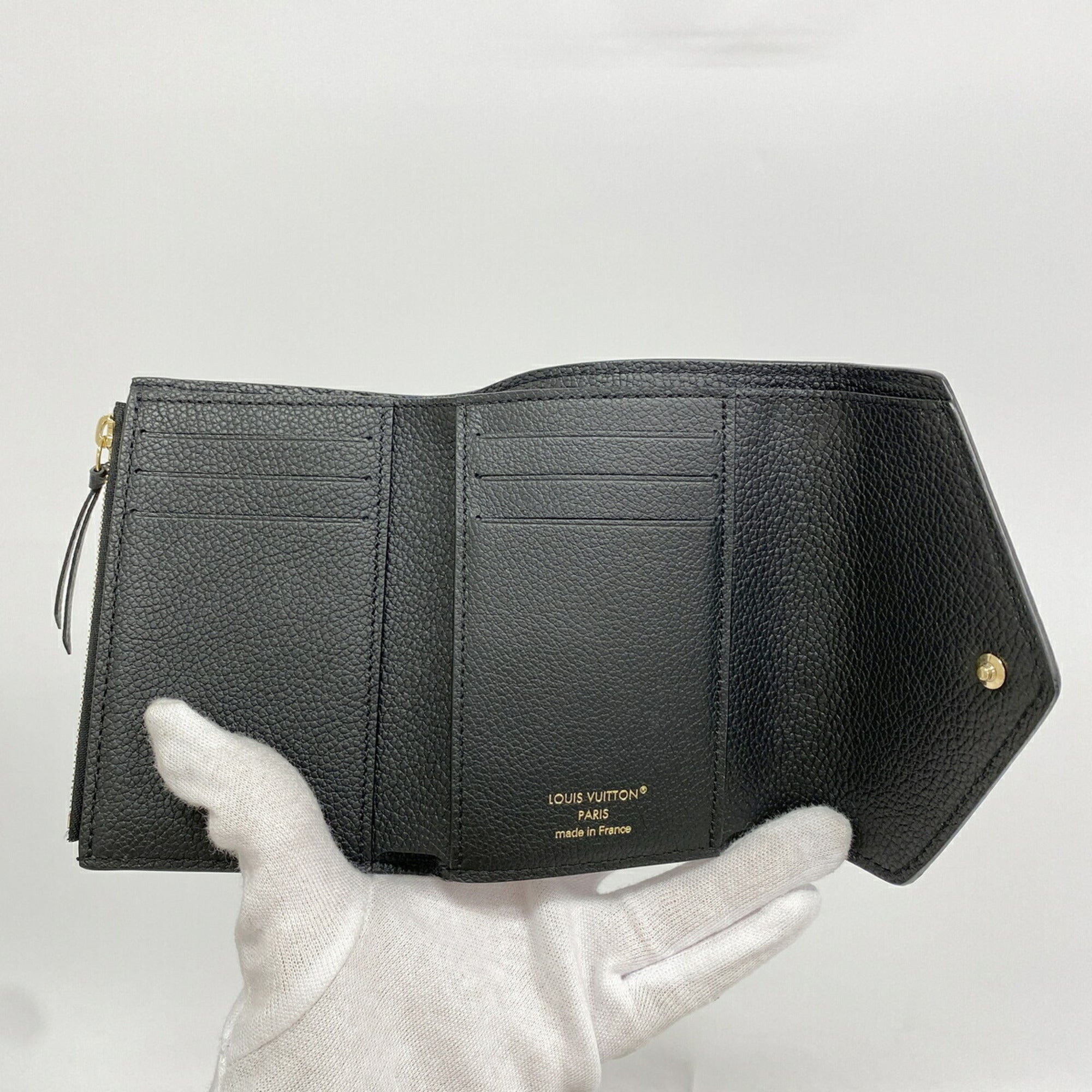 Louis Vuitton Cream Noir Wallet (Tri-Fold) (Pre-Owned)