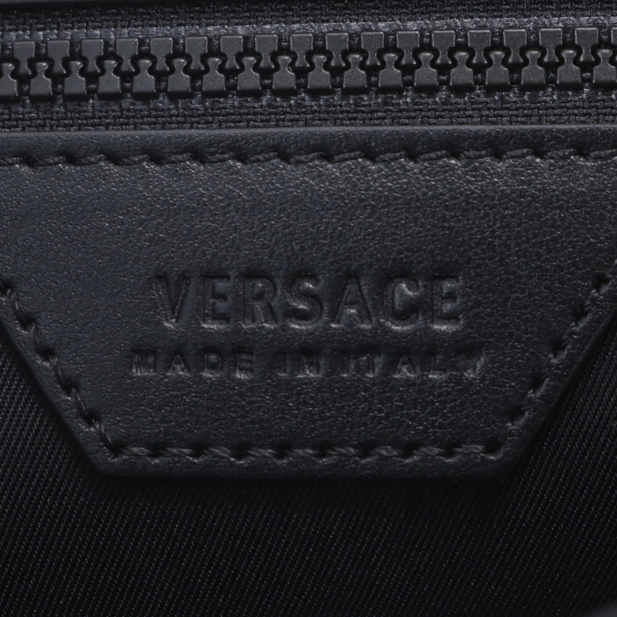 Versace Black Leather Clutch Bag Pouch (Pre-Owned)