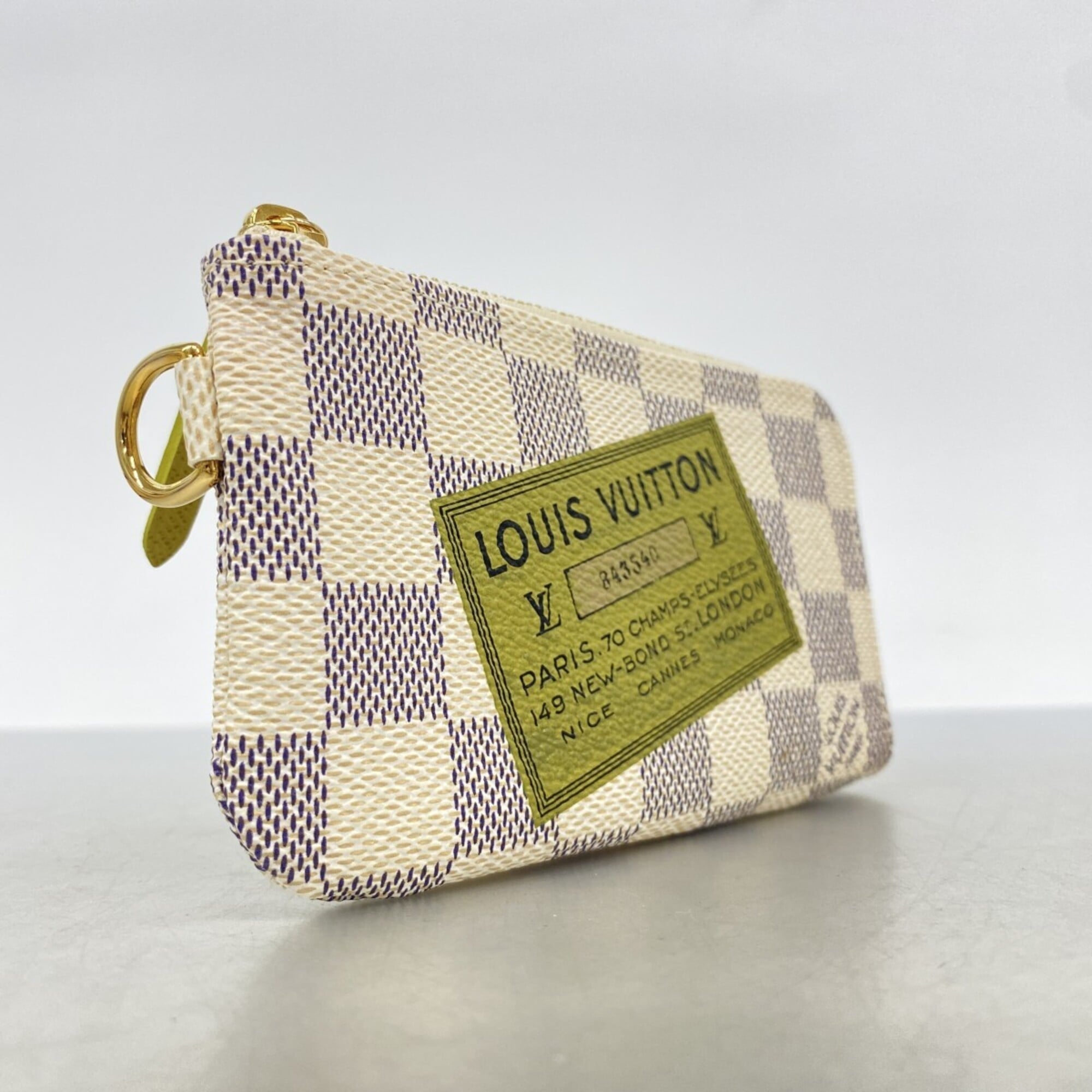 Louis Vuitton Green White Coin Purse/Coin Case (Pre-Owned)