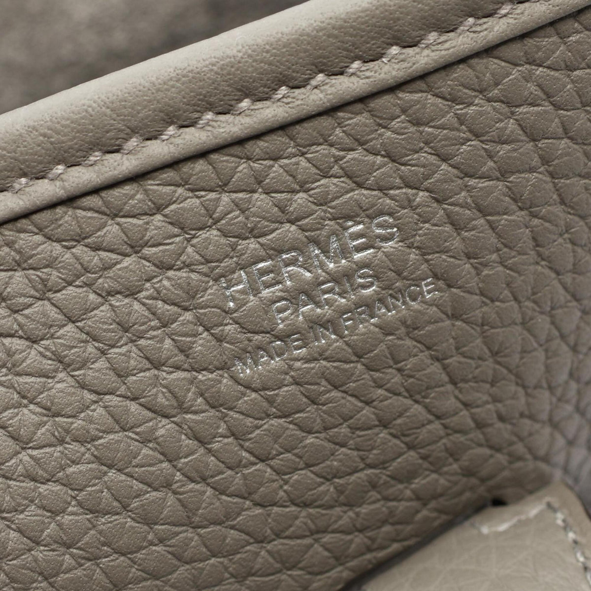 Hermes Gray Taurillon Clemence Leather Leather Handbag Shoulder Bag (Pre-Owned)