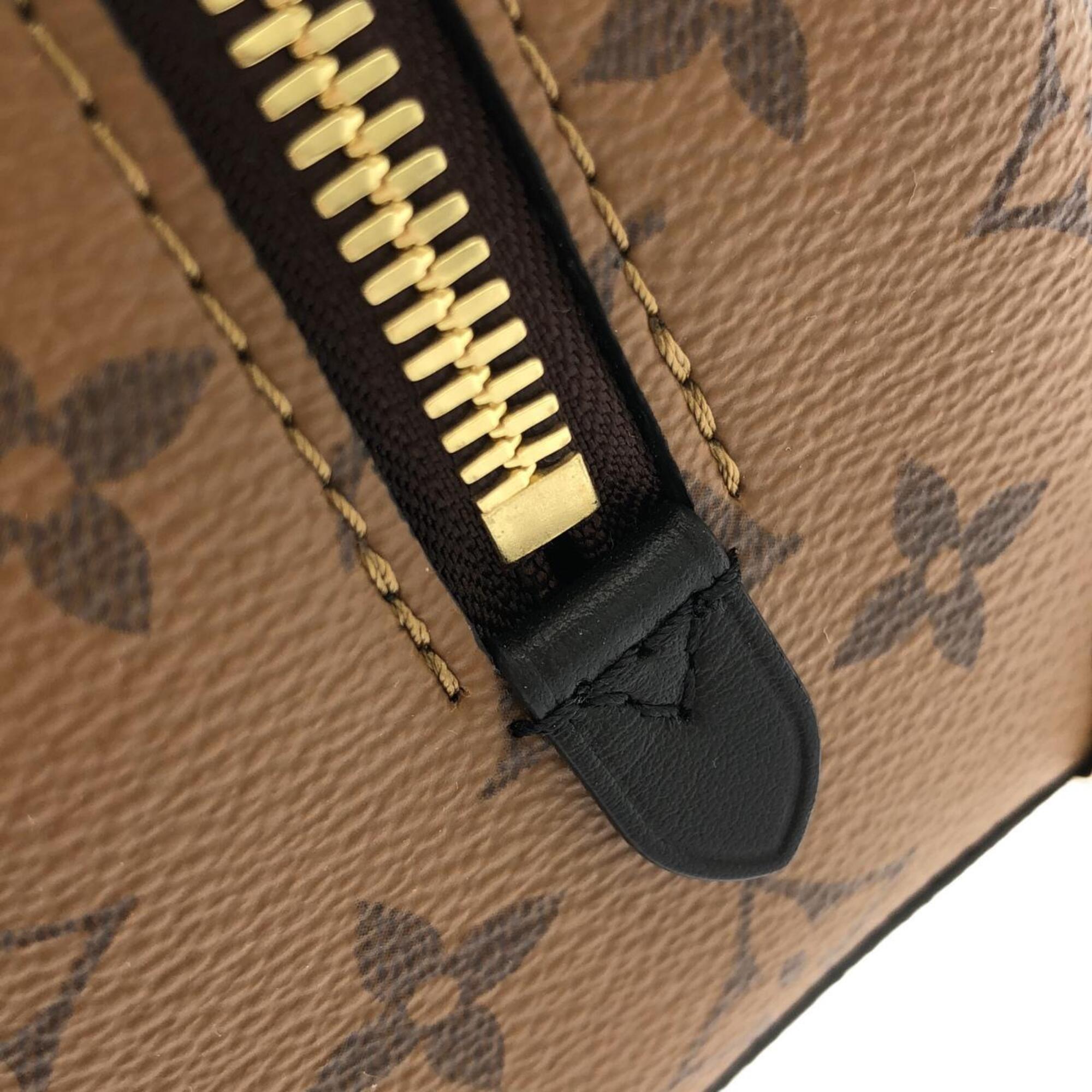 Louis Vuitton Marron Coated Canvas Handbag Pouch (Pre-Owned)