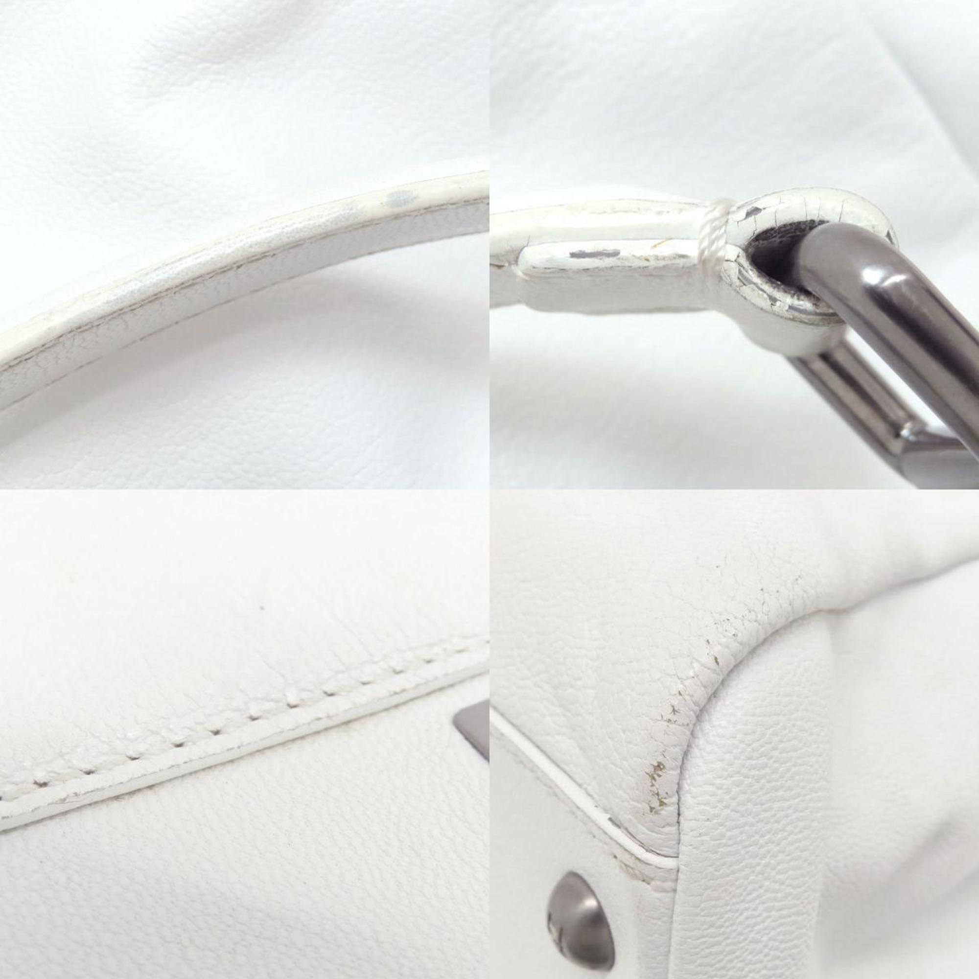 Fendi White Leather Handbag (Pre-Owned)