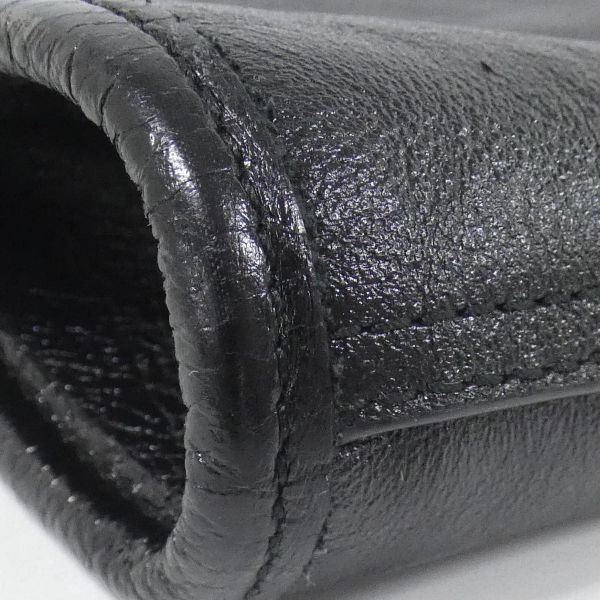 Gucci Black Leather Handbag Tote Bag (Pre-Owned)