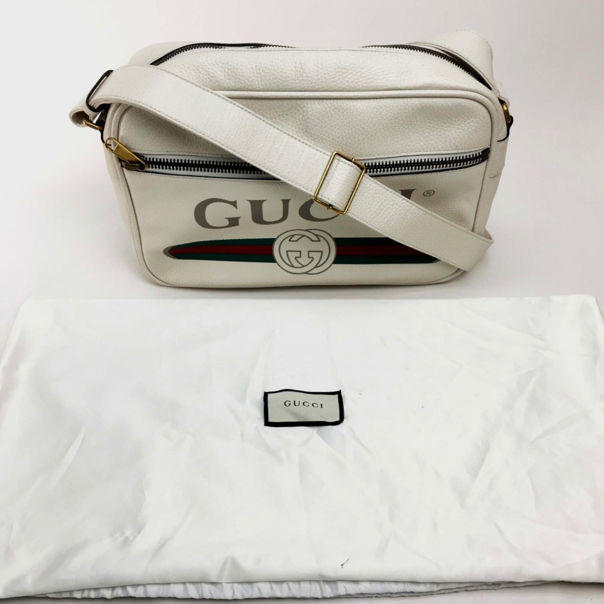 Gucci White Leather Shoulder Bag (Pre-Owned)