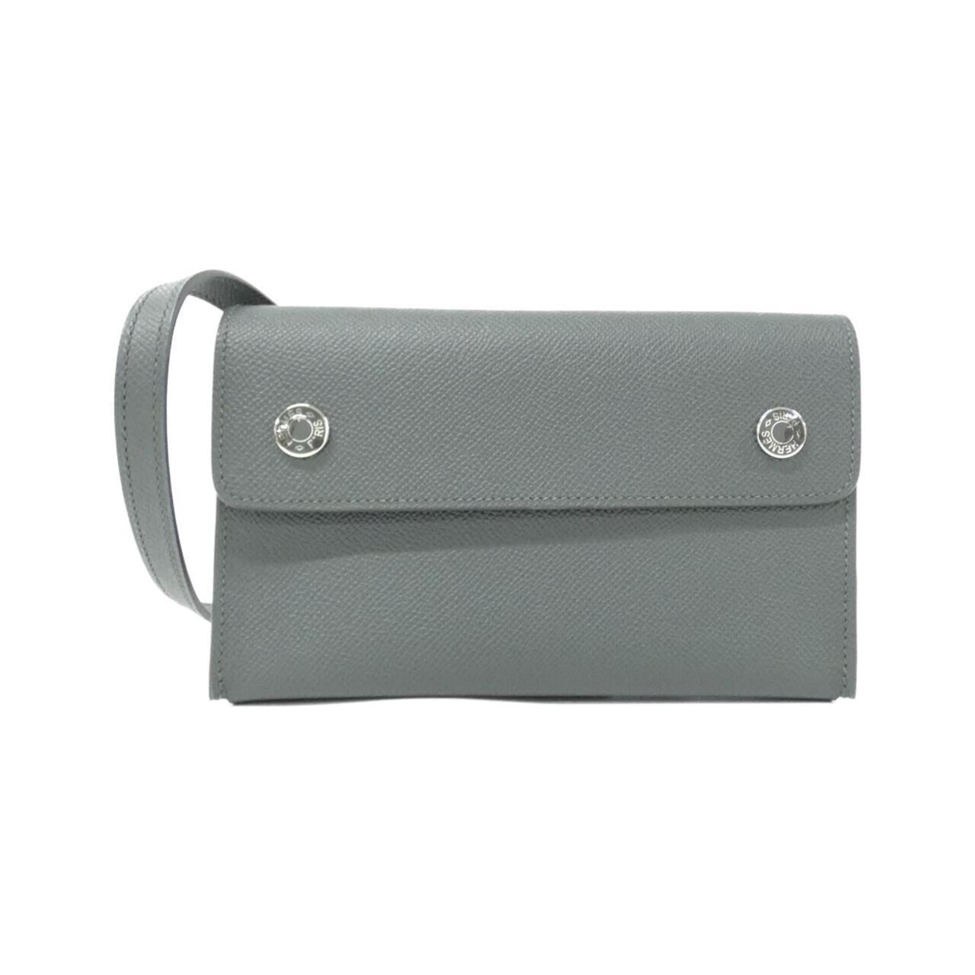 Hermes Green Epsom Leather Chain/Shoulder Wallet (Pre-Owned)