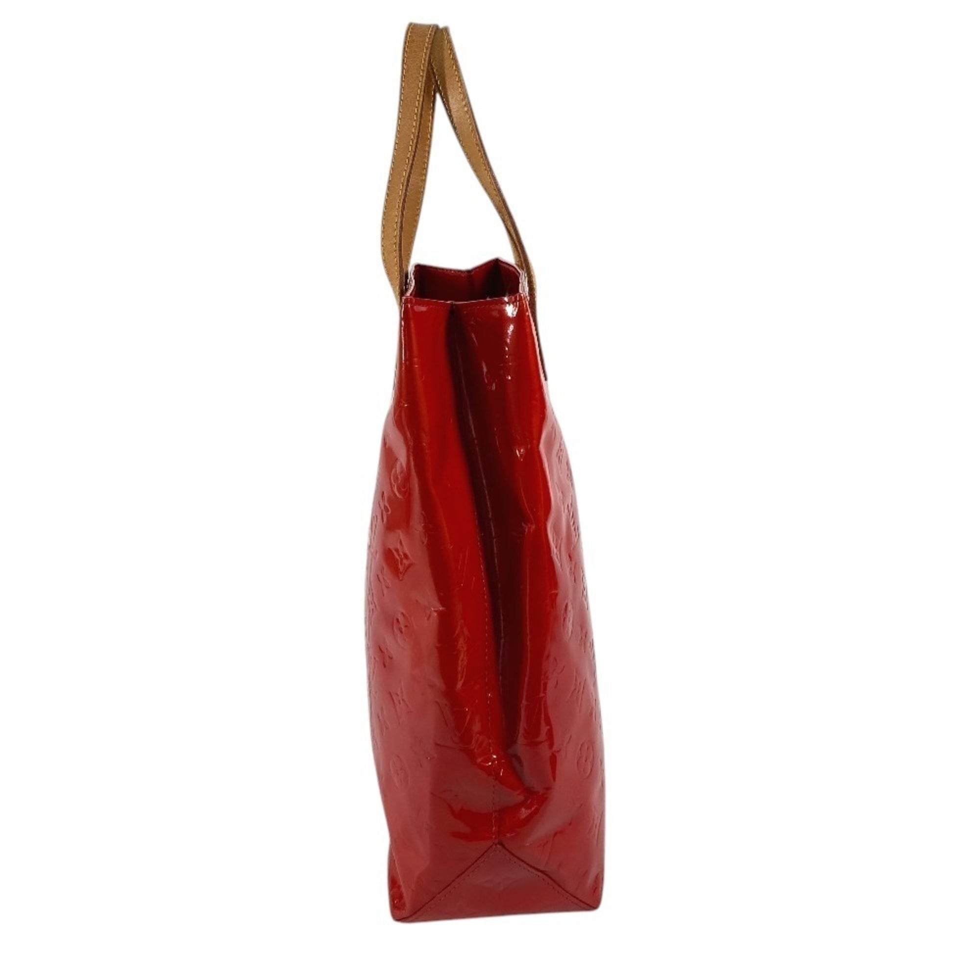 Louis Vuitton Red Color Rouge Monogram Vernis Canvas Shoulder Bag Tote Bag (Pre-Owned)