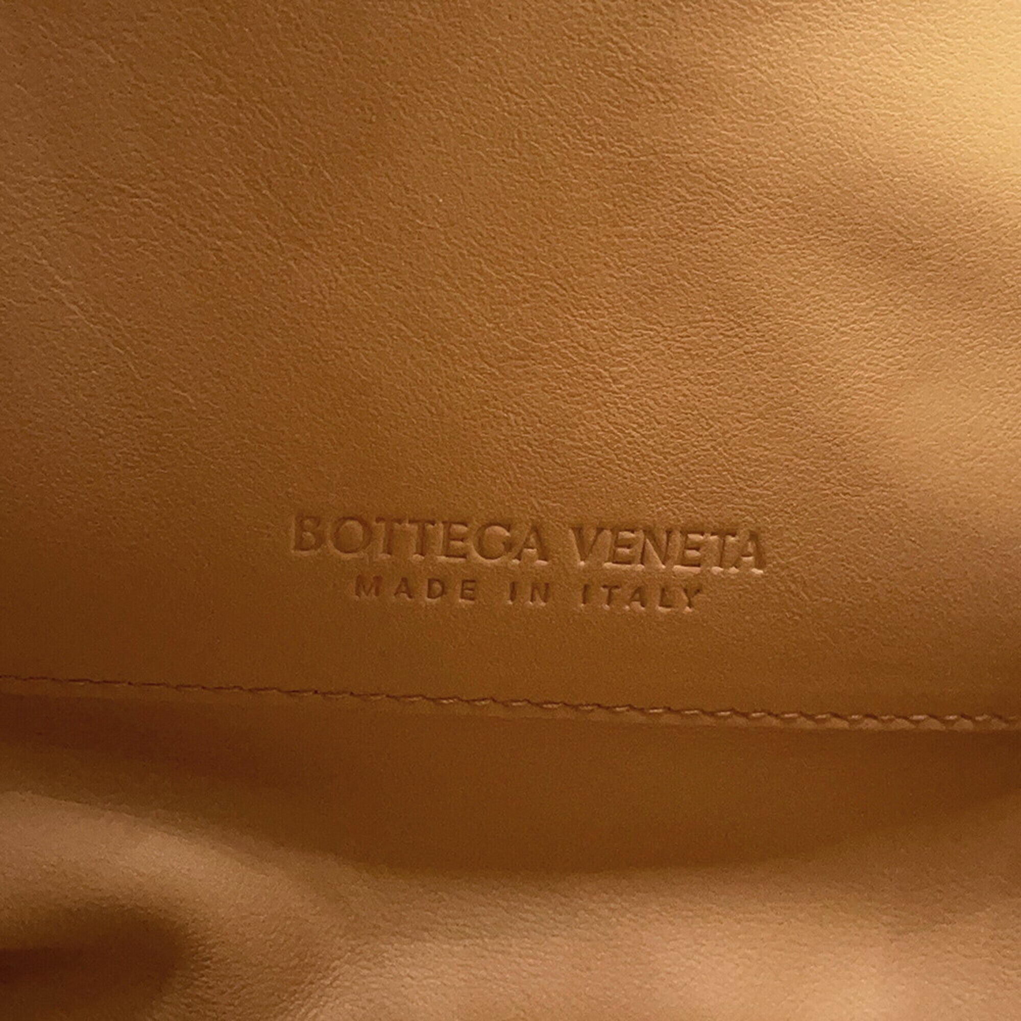 Bottega Veneta Brown Leather Handbag Shoulder Bag (Pre-Owned)