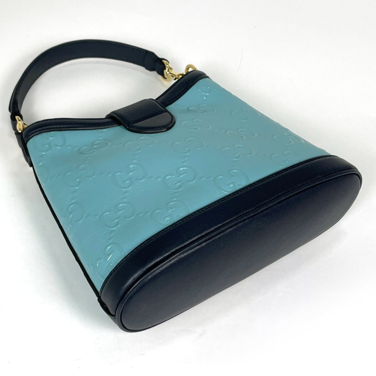 Gucci Blue Leather Handbag (Pre-Owned)