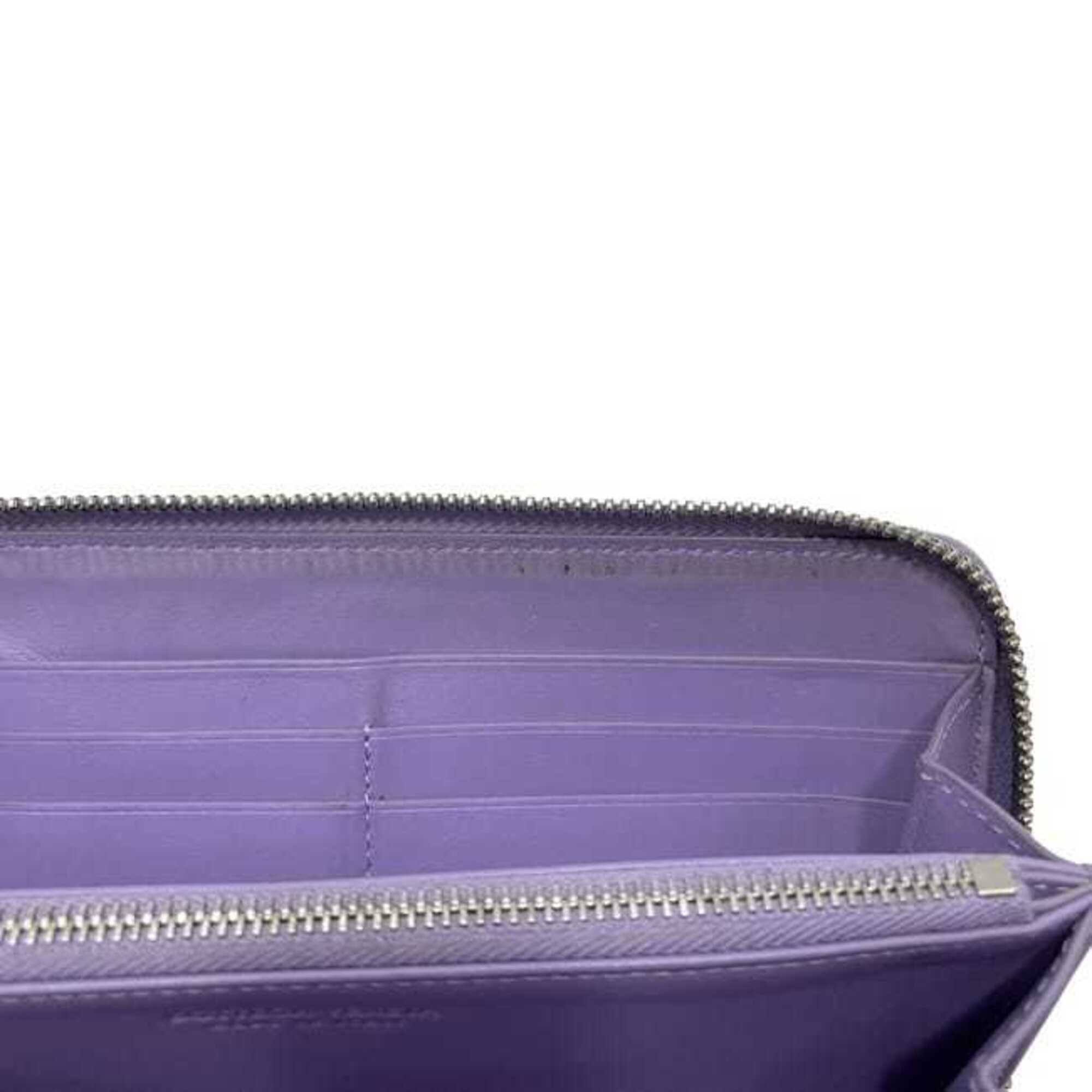 Bottega Veneta Purple Intrecciato Long Wallet (Bi-Fold) (Pre-Owned)