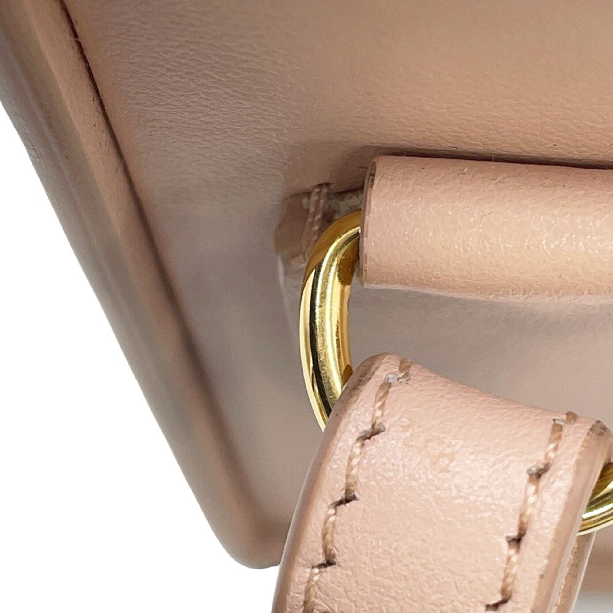 Fendi Pink Leather Shoulder Bag (Pre-Owned)