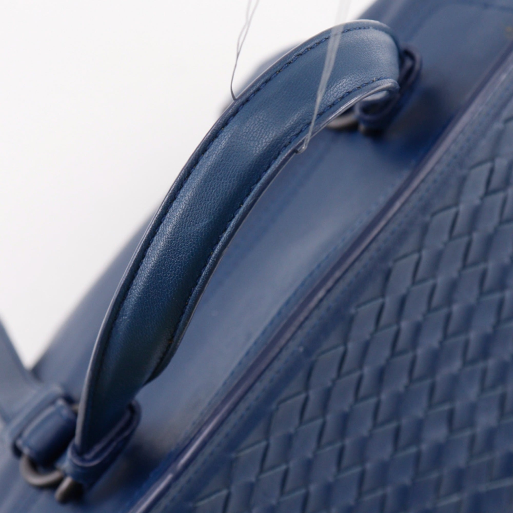 Bottega Veneta Intrecciato Blue Leather Backpack (Pre-Owned)