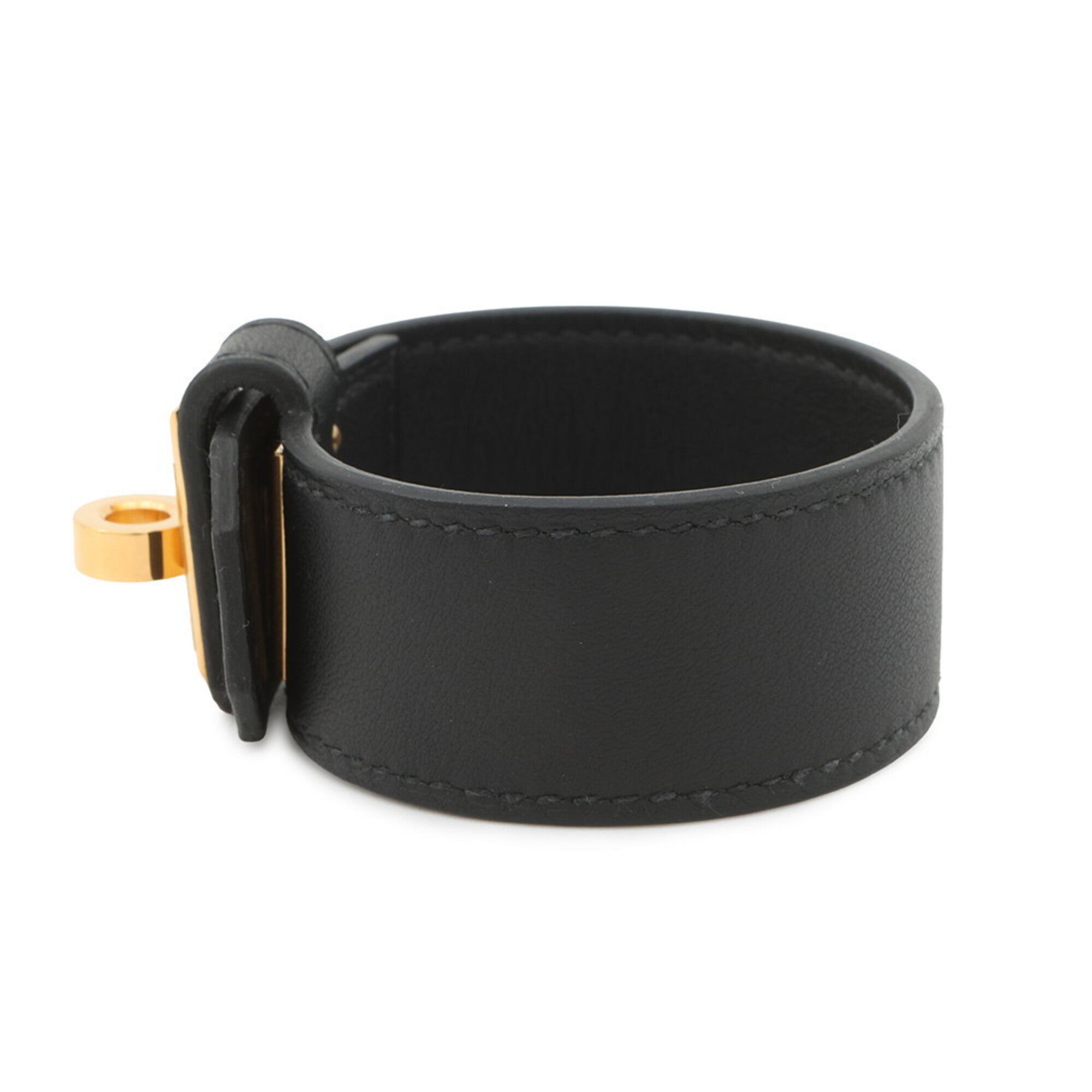 Hermes Kelly Black Swift Leather Charm Bracelet (Pre-Owned)