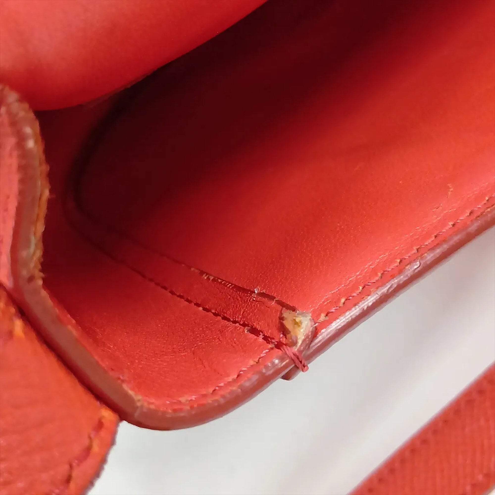 Celine Red Color Leather Crossbody Bag Handbag Shoulder Bag Tote Bag (Pre-Owned)