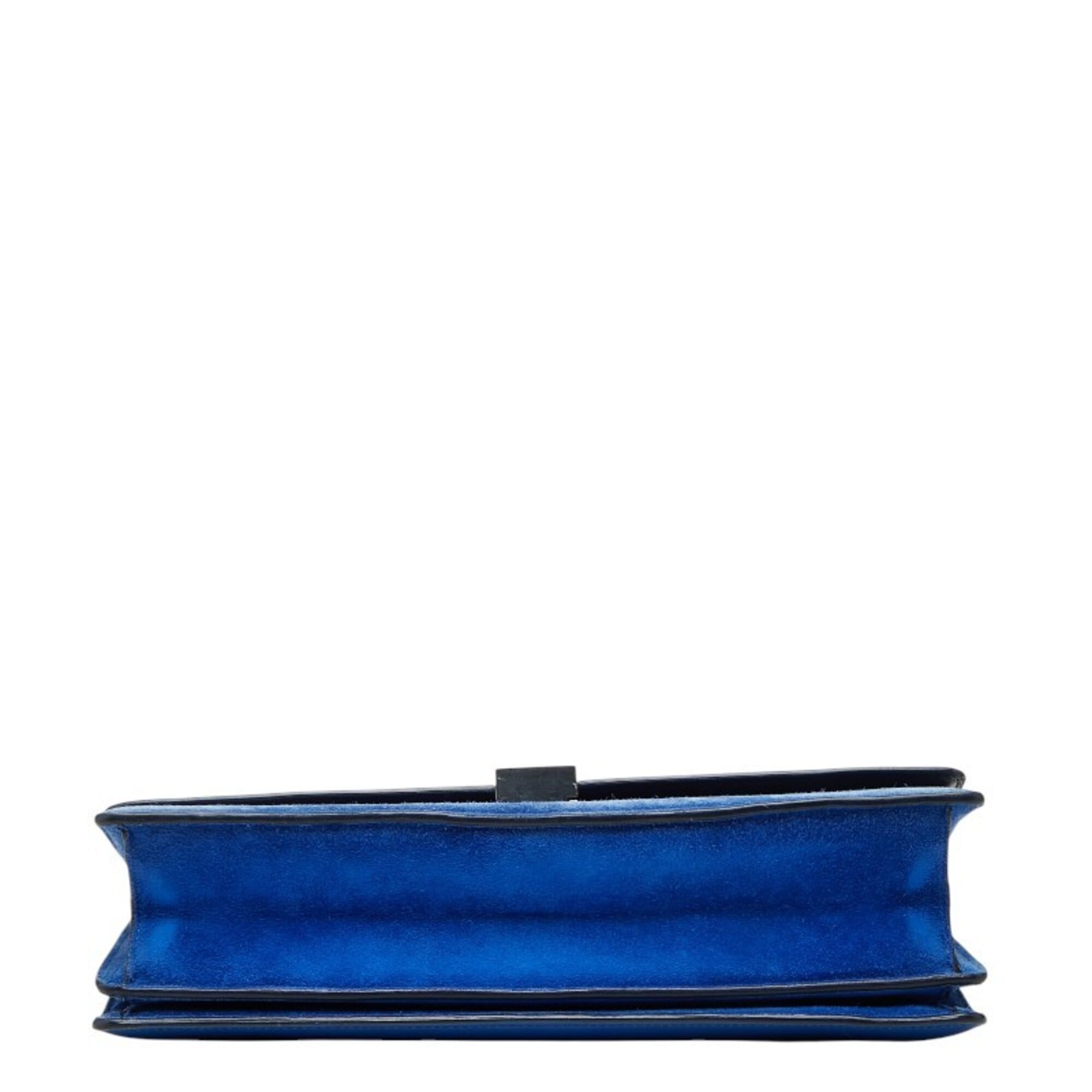 Celine Blue Suede Leather Shoulder Bag (Pre-Owned)