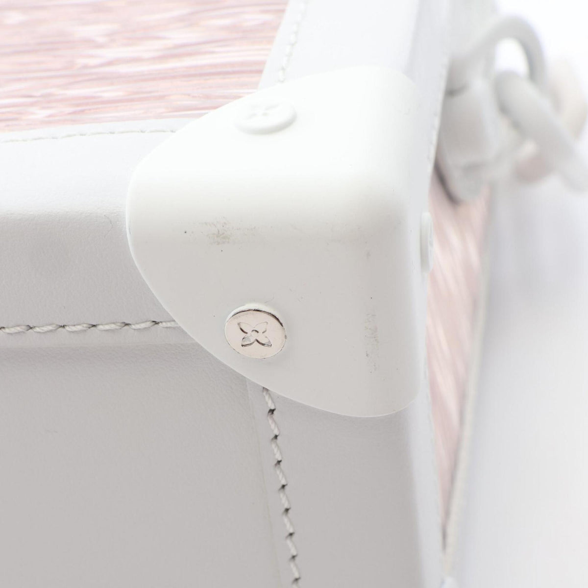 Louis Vuitton Clear White Coated Canvas Pvc Epi Leather Leather Handbag Shoulder Bag (Pre-Owned)
