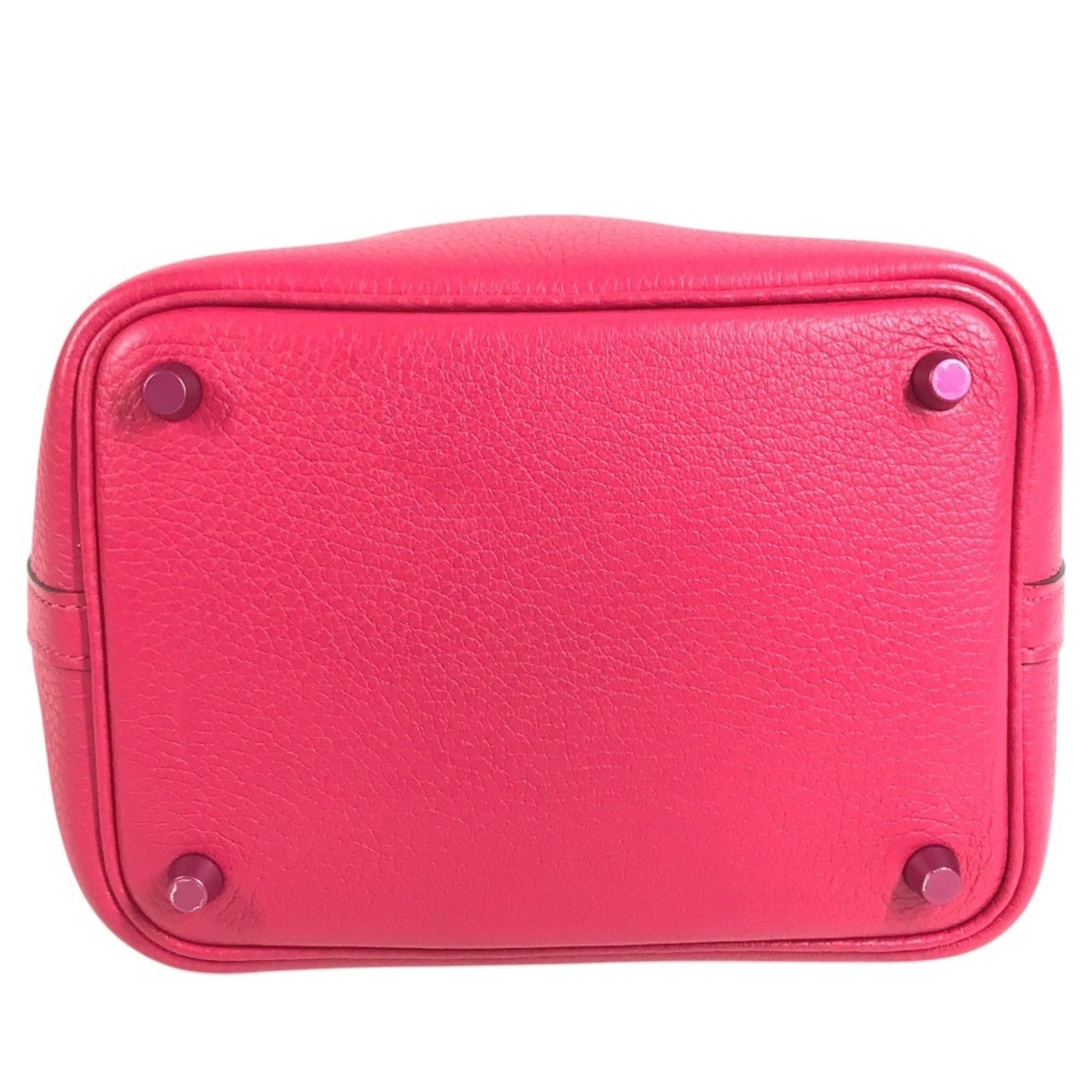 Hermes Pink Taurillon Clemence Leather Handbag (Pre-Owned)