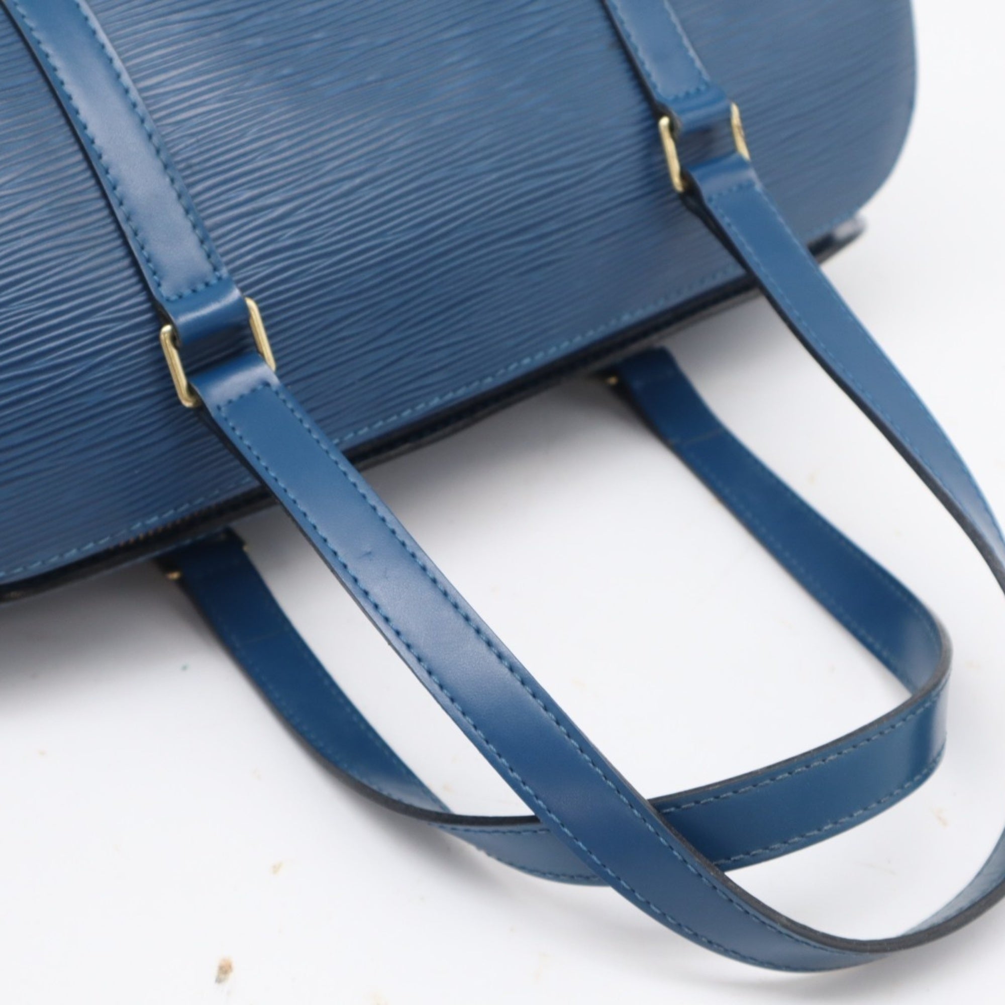 Louis Vuitton Toledo Blue Leather Handbag (Pre-Owned)
