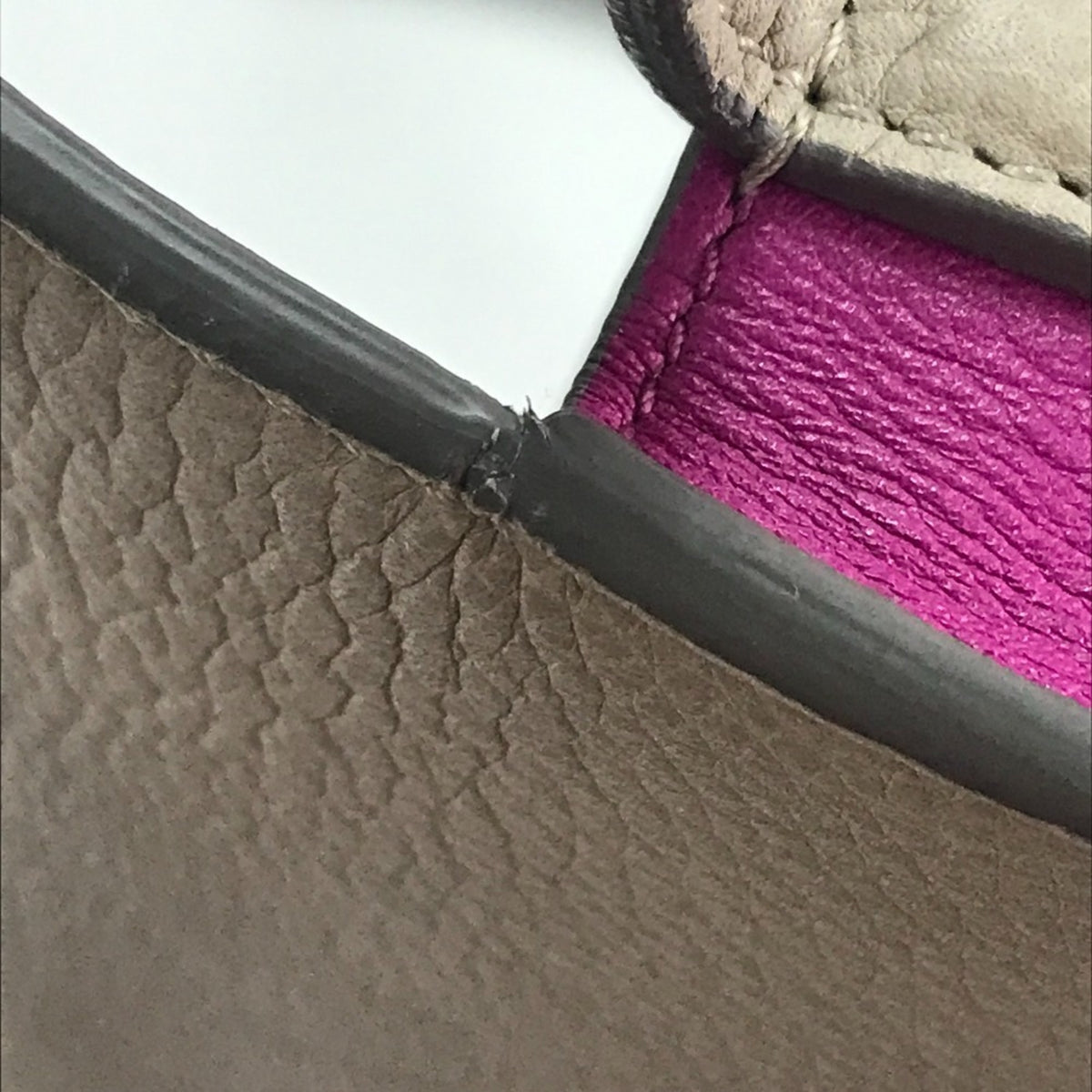 Celine Gray Leather Shoulder Bag (Pre-Owned)