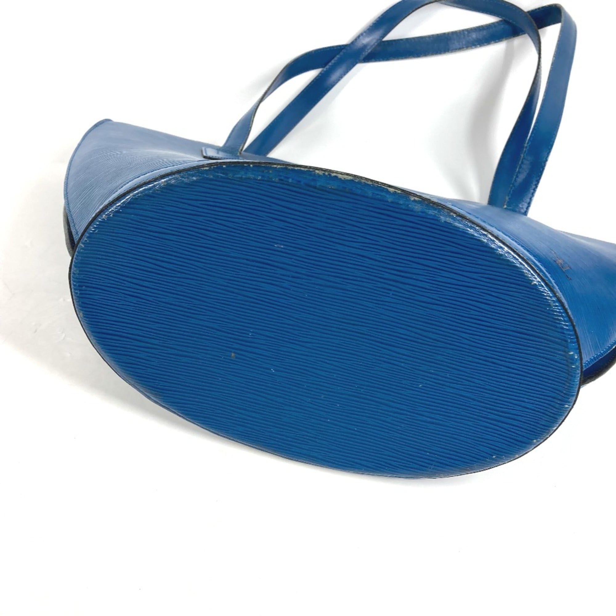 Louis Vuitton Blue Leather Tote Bag (Pre-Owned)